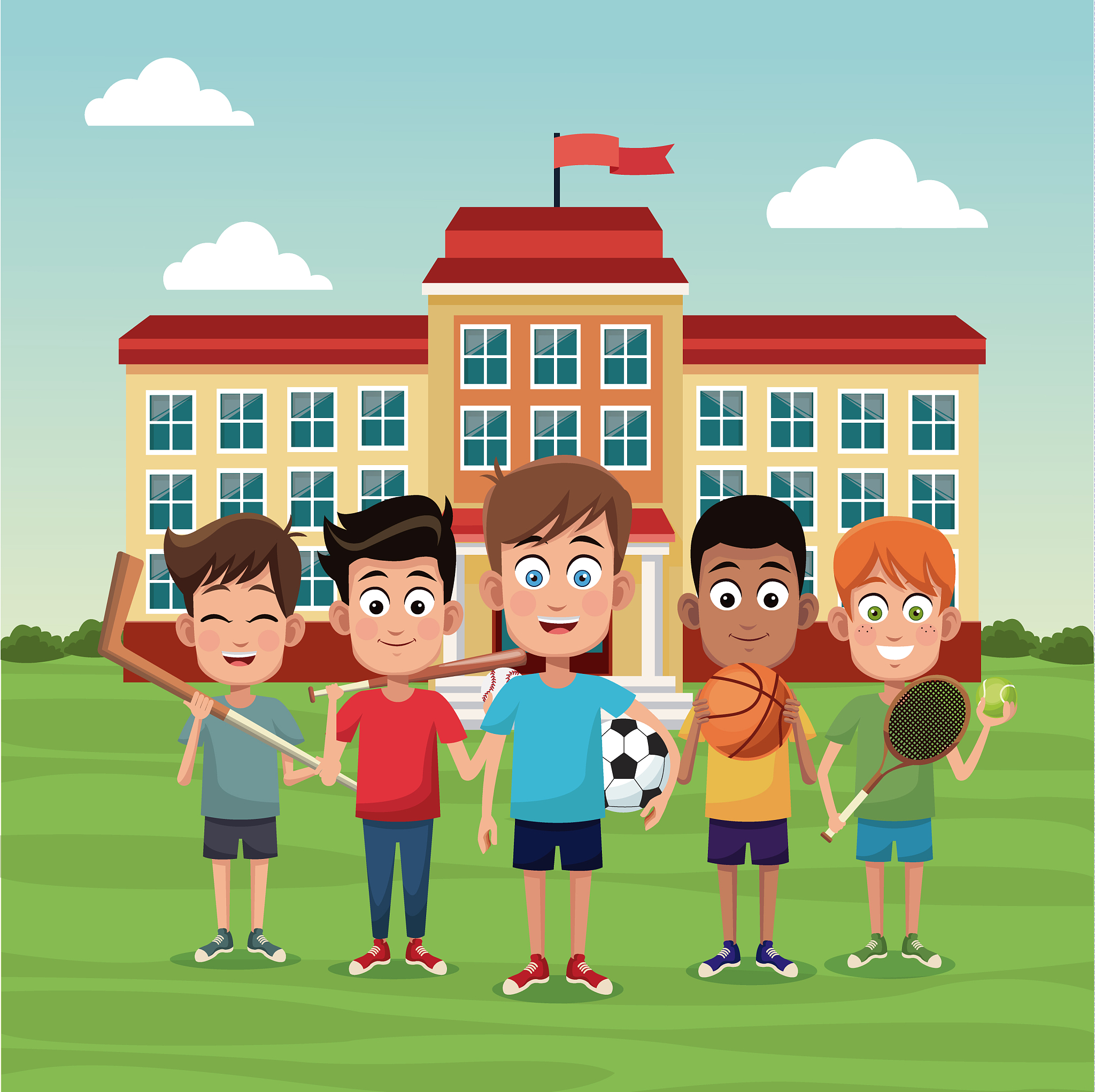 school children sport image