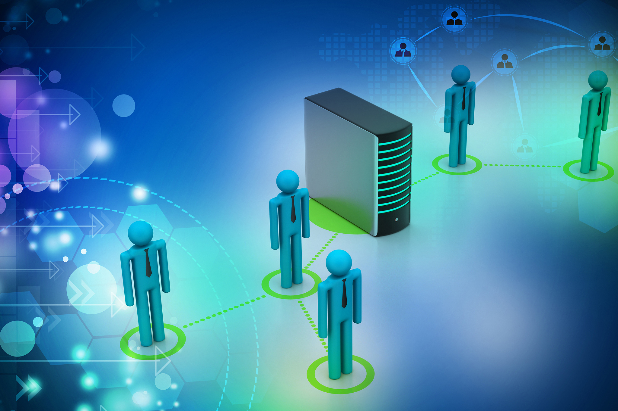 3d people connect with server