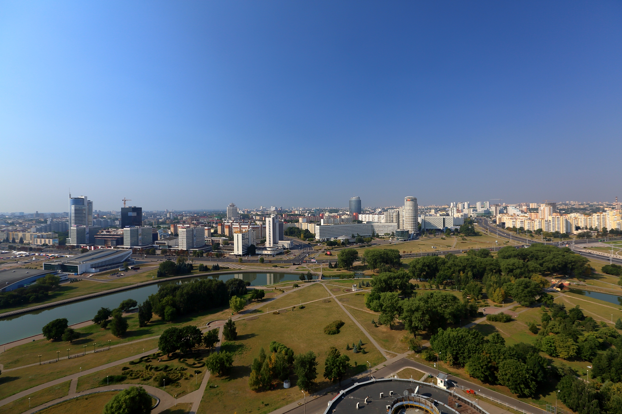 view from the observation deck in minsk