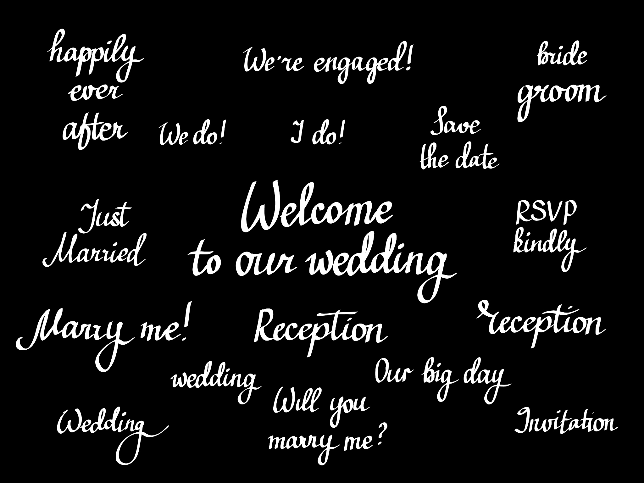 wedding calligraphy set