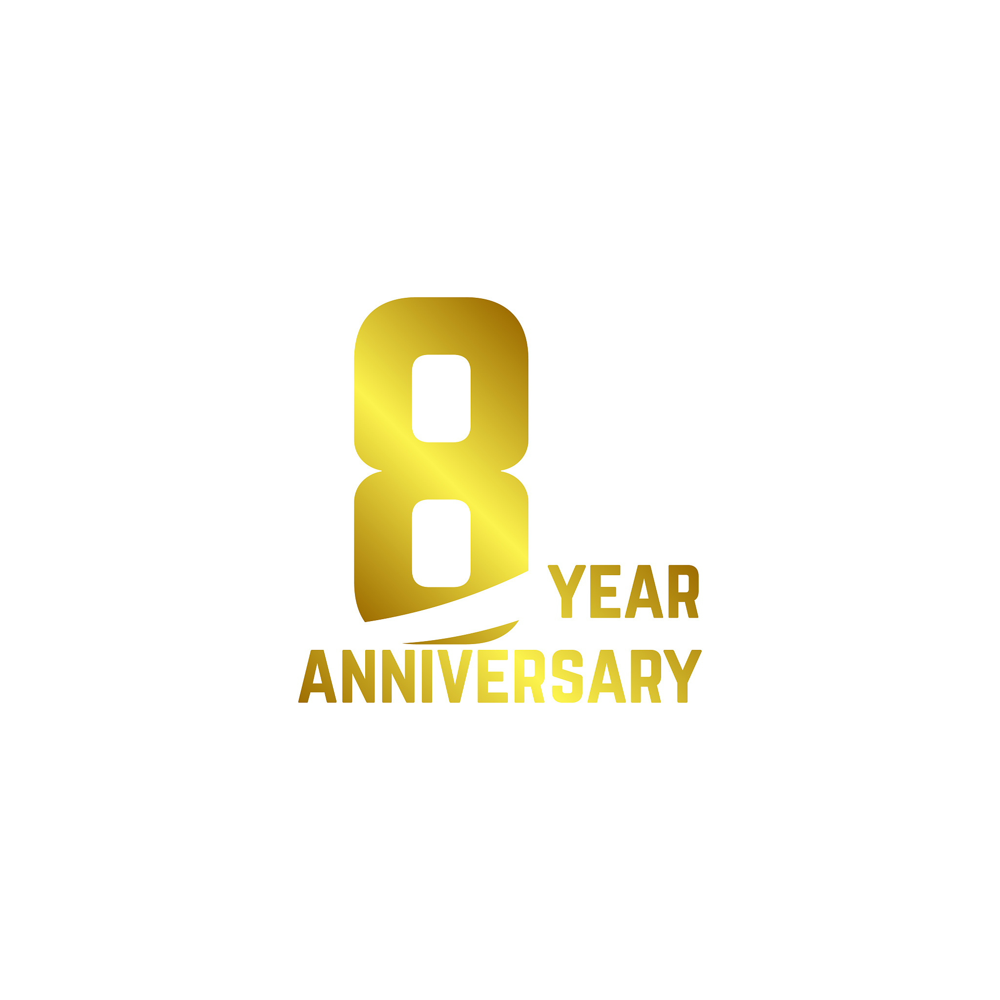 8 year anniversary logo vector template design illustration