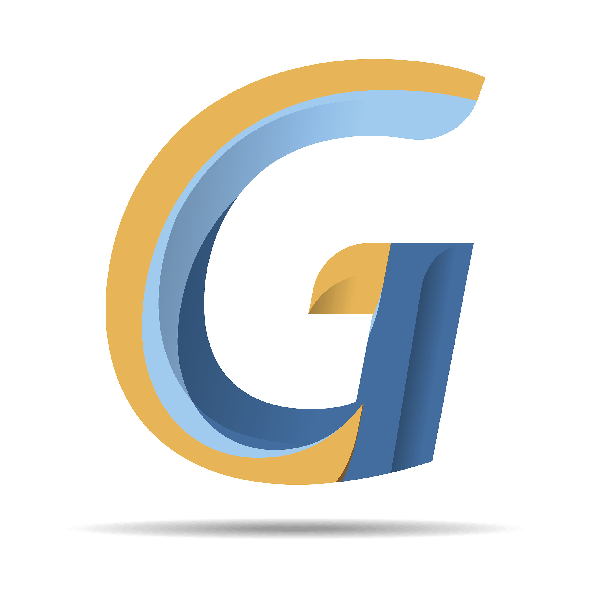 g letter colorful modern alphabet icon.