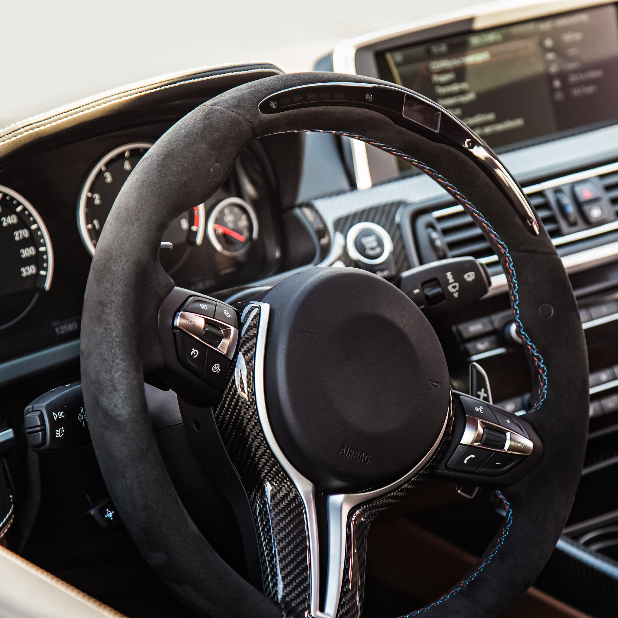 interior of the sports car