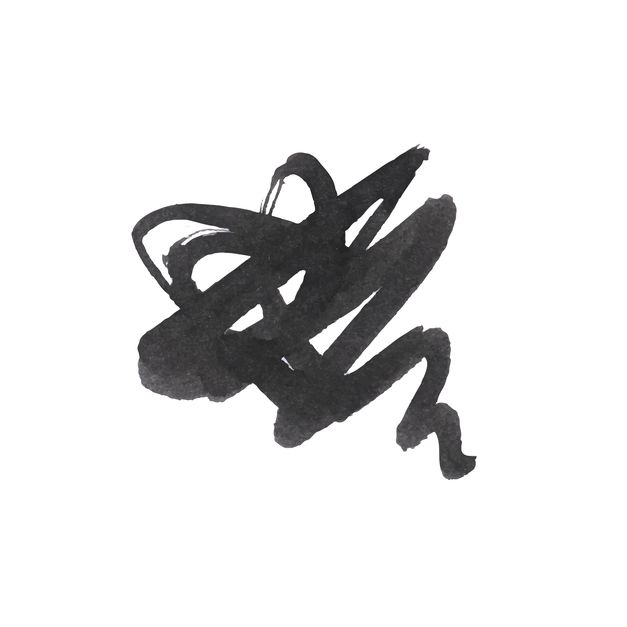 grunge ink pen stroke