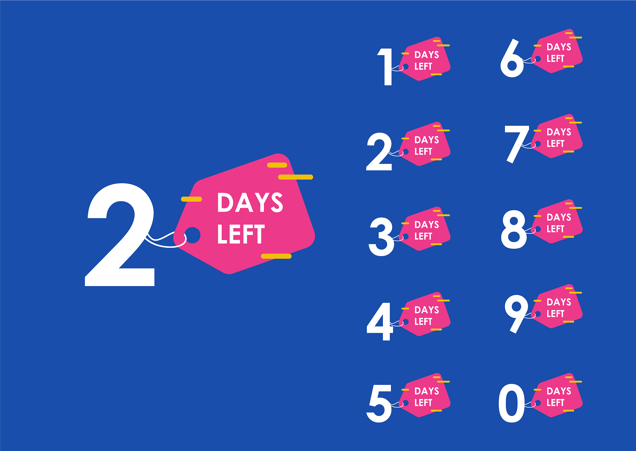 number days left countdown template