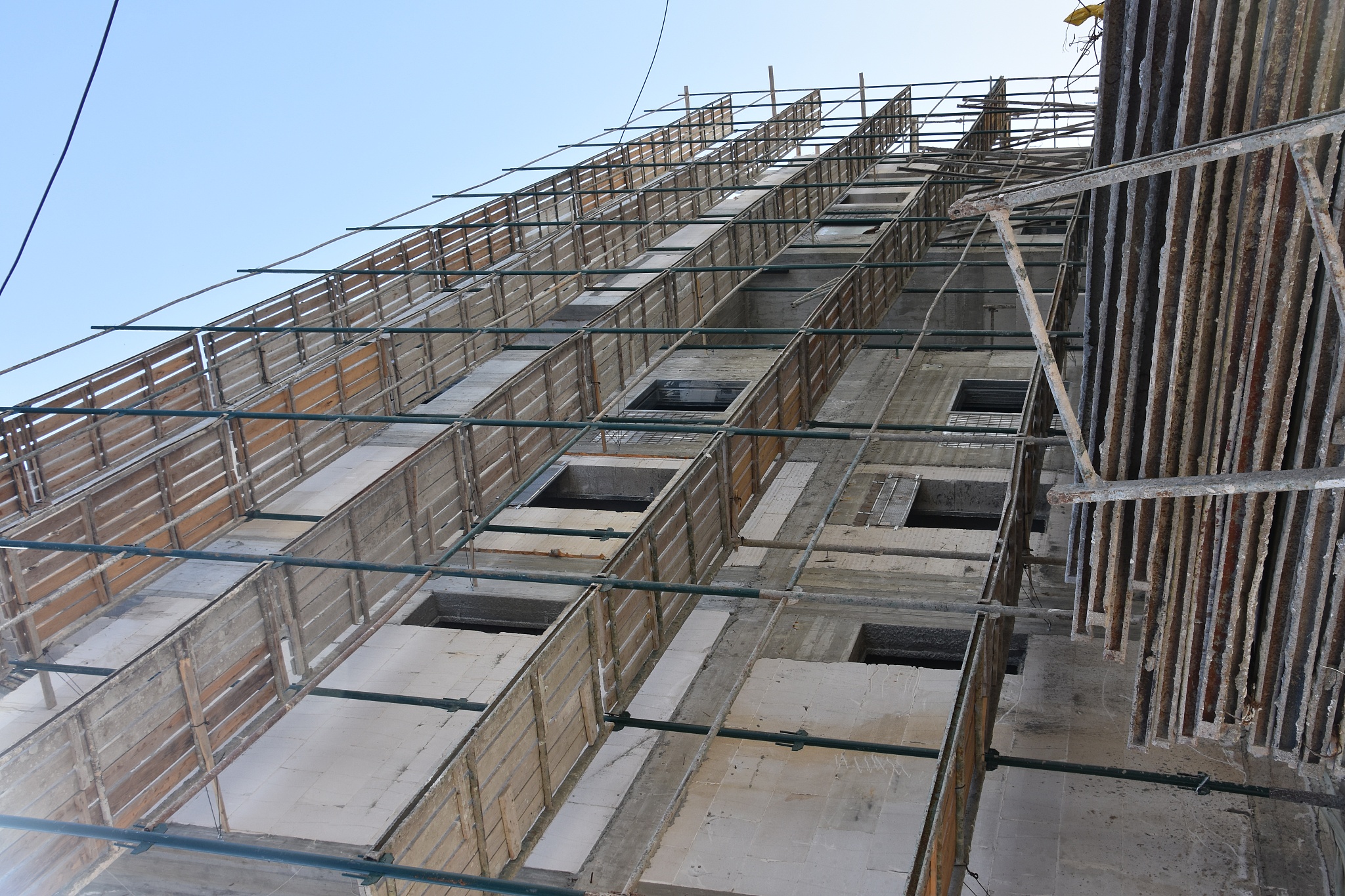 inside construction site