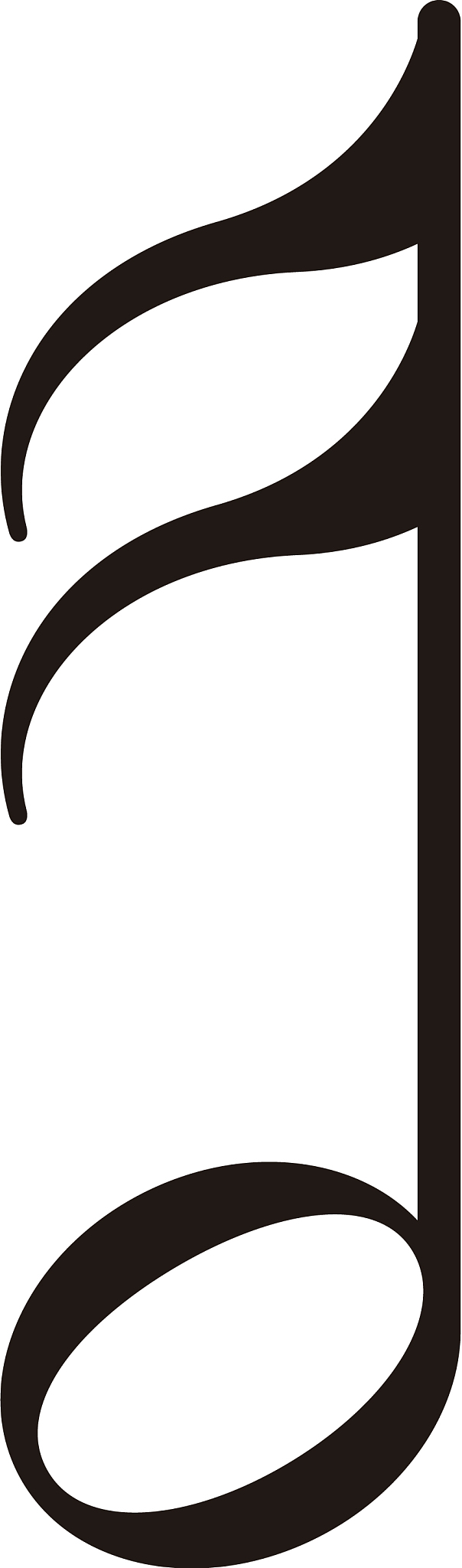 isolated sixteenth note musical note