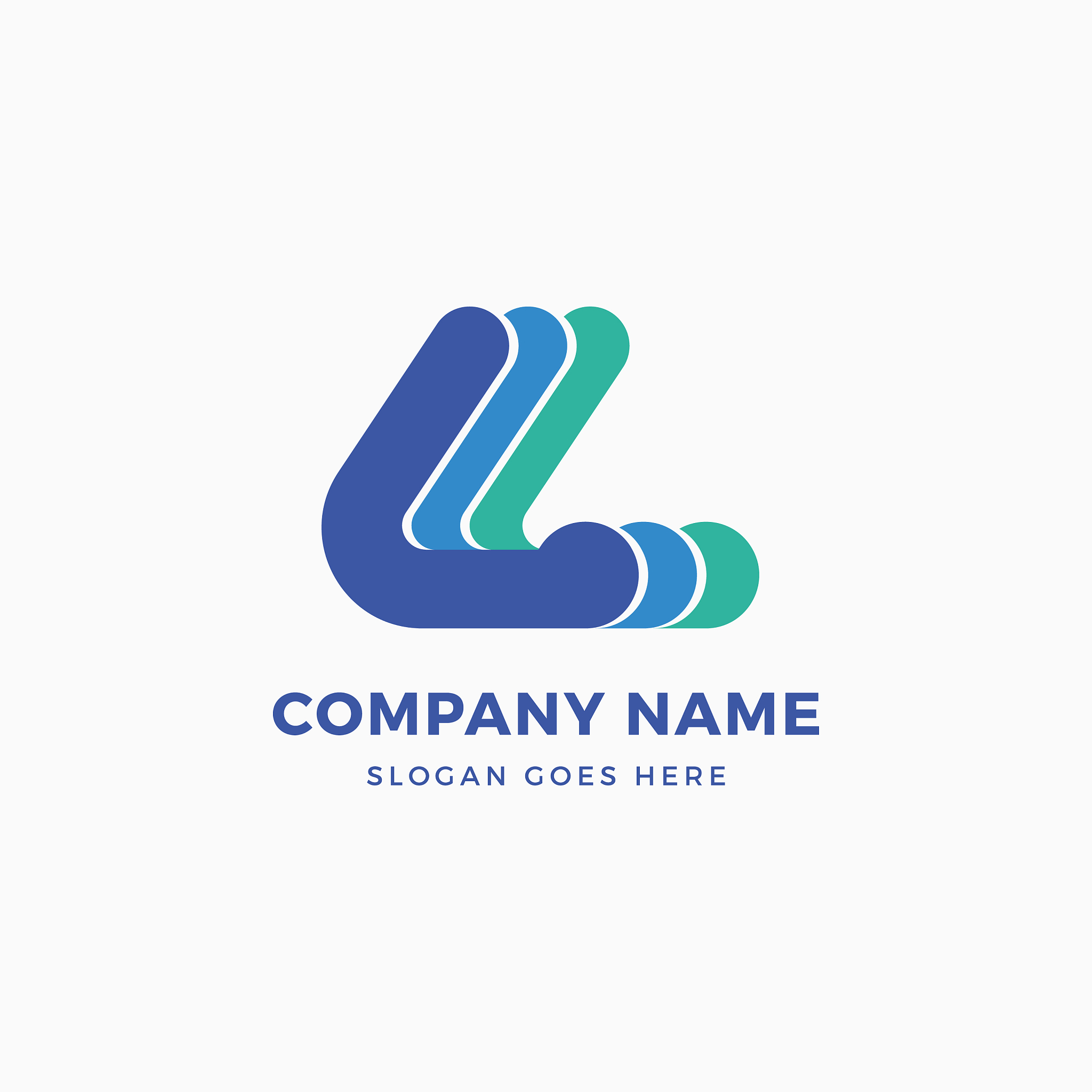 colorful l letter logo design