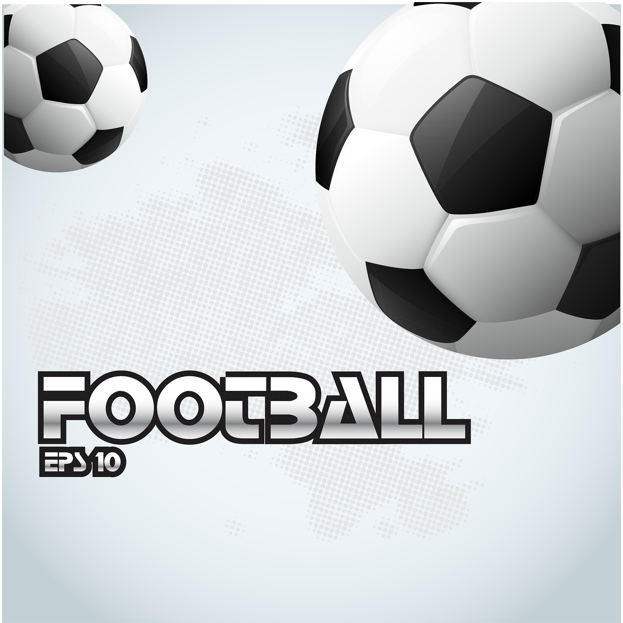 football text two ball background vector image