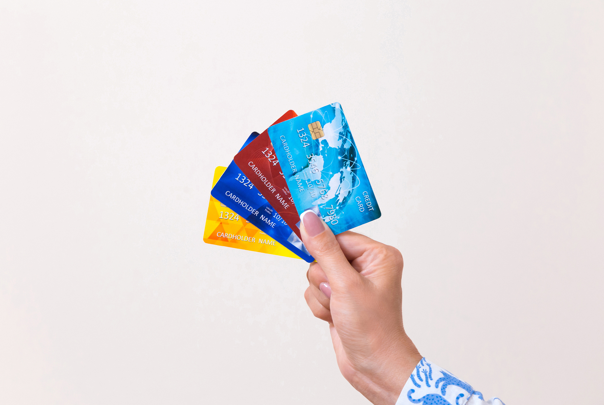 hand credit cards