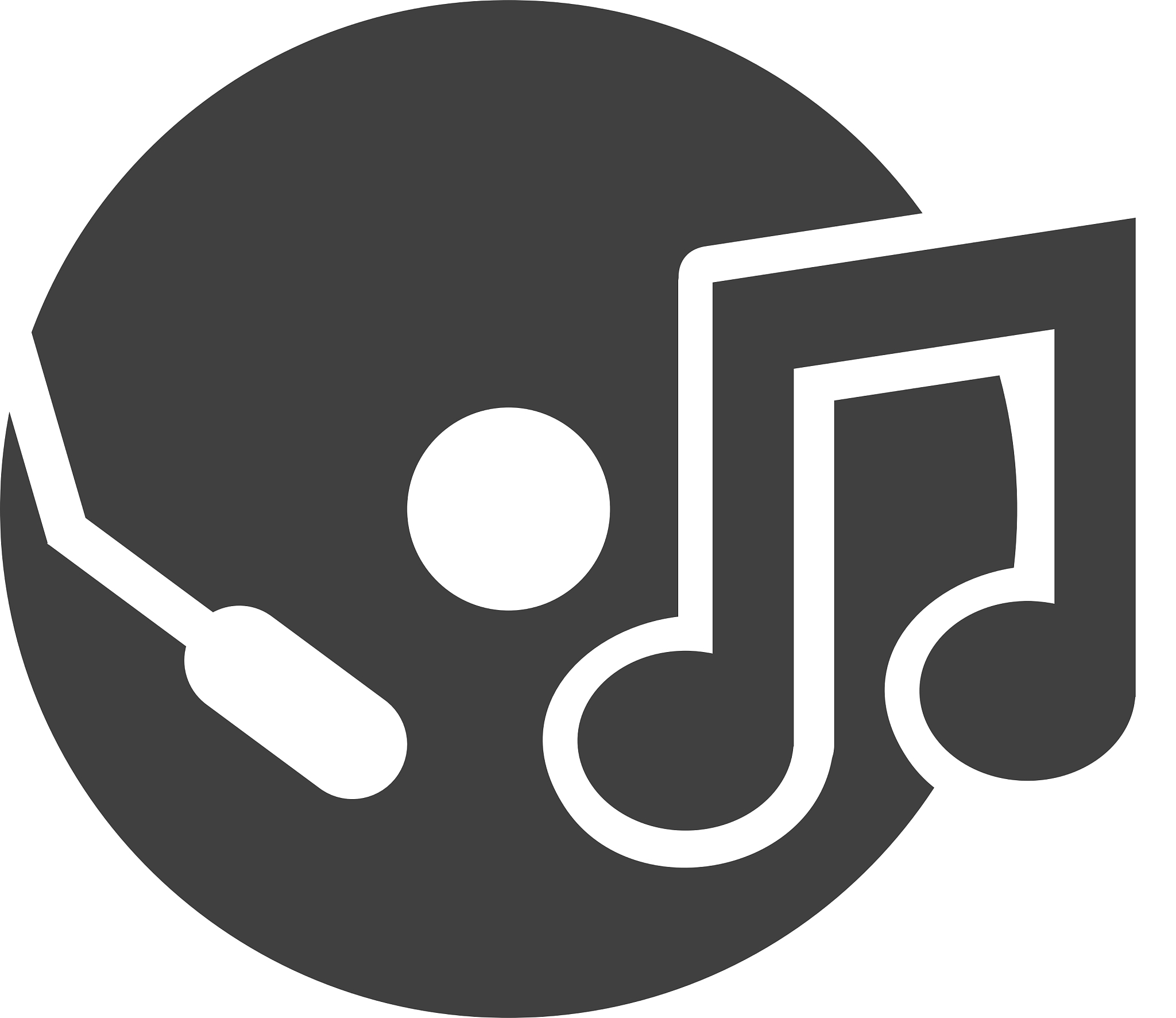 compact disk with audio icon