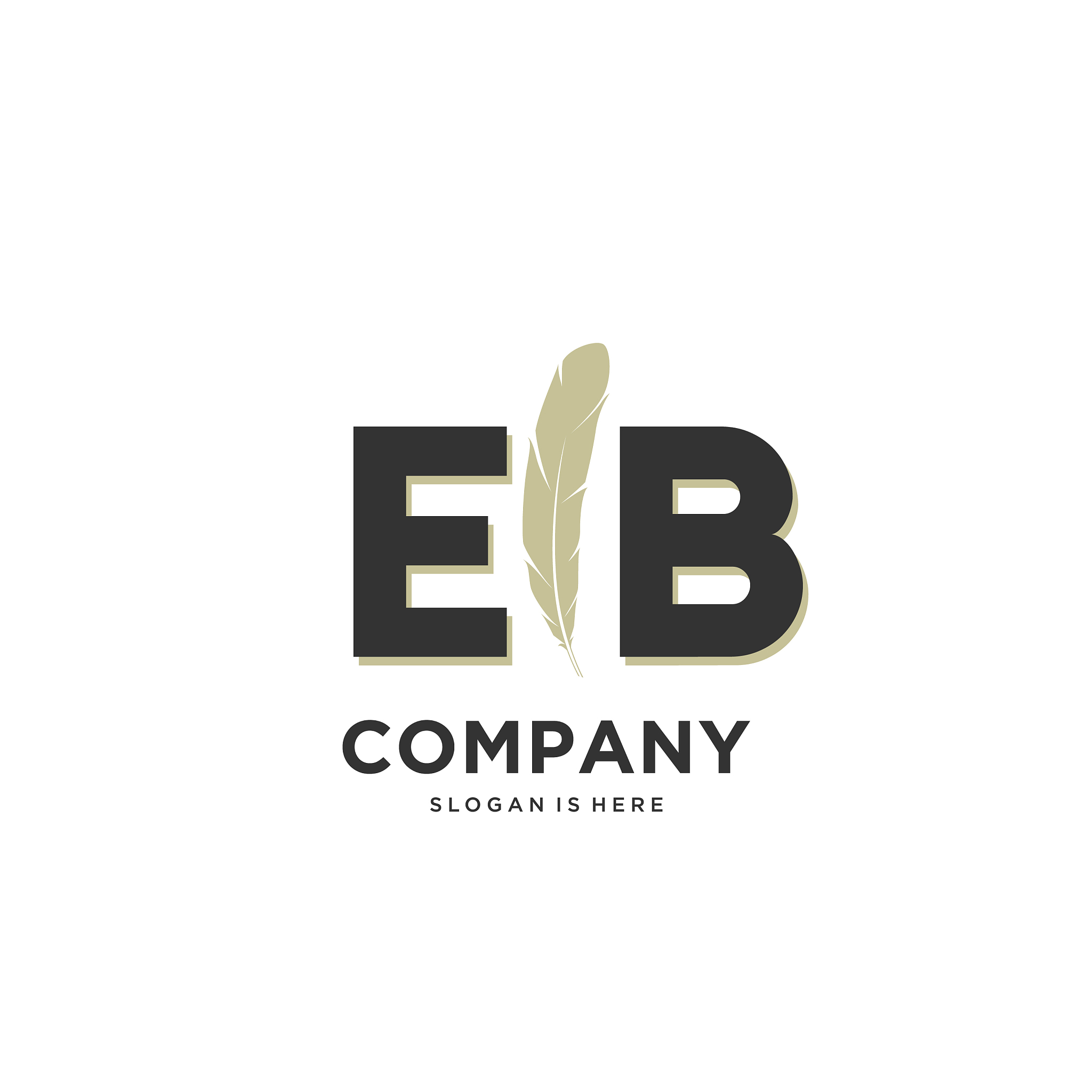 initial eb letter unique attractive creative