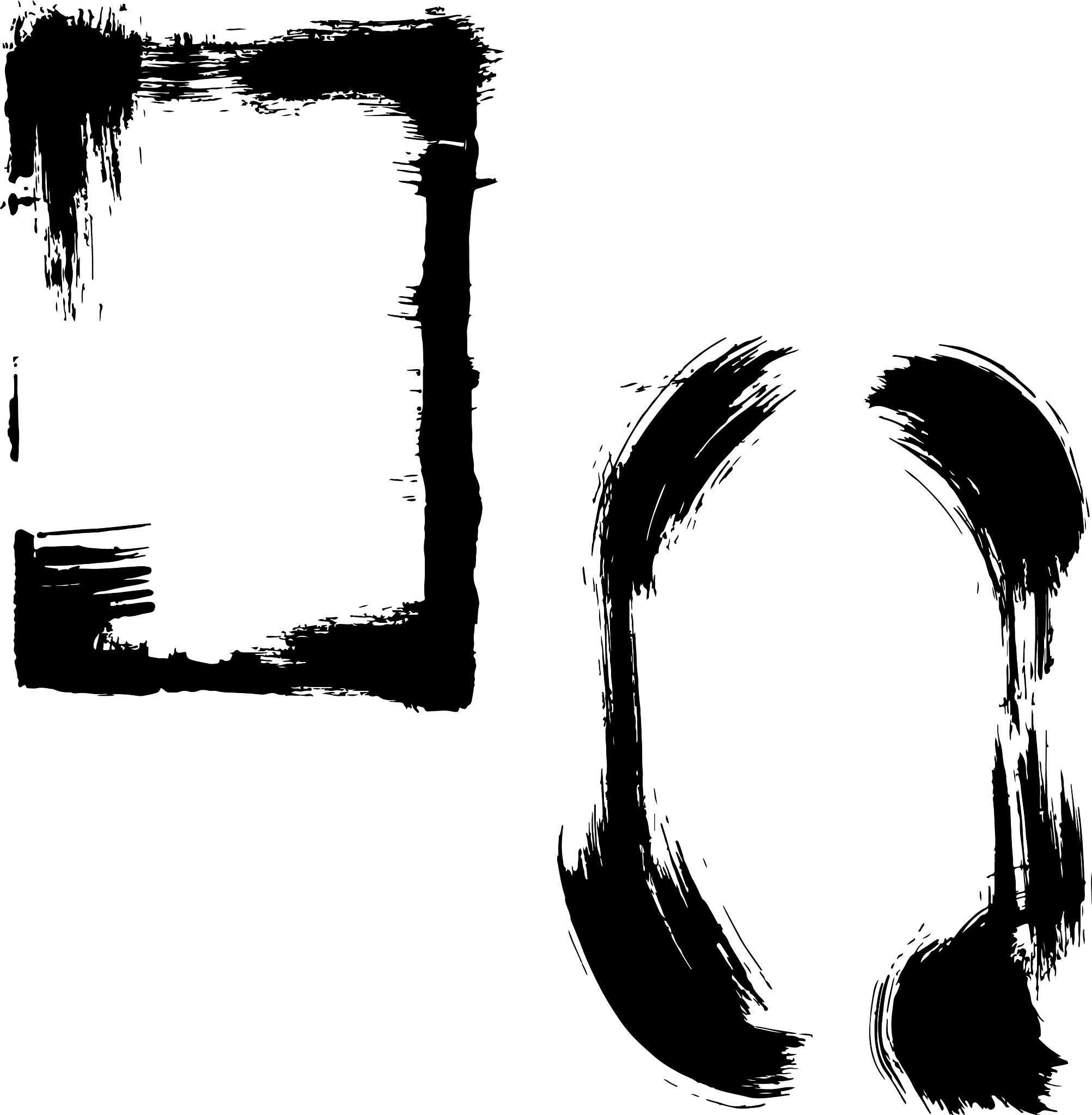 dry brush frames hand drawn artistic