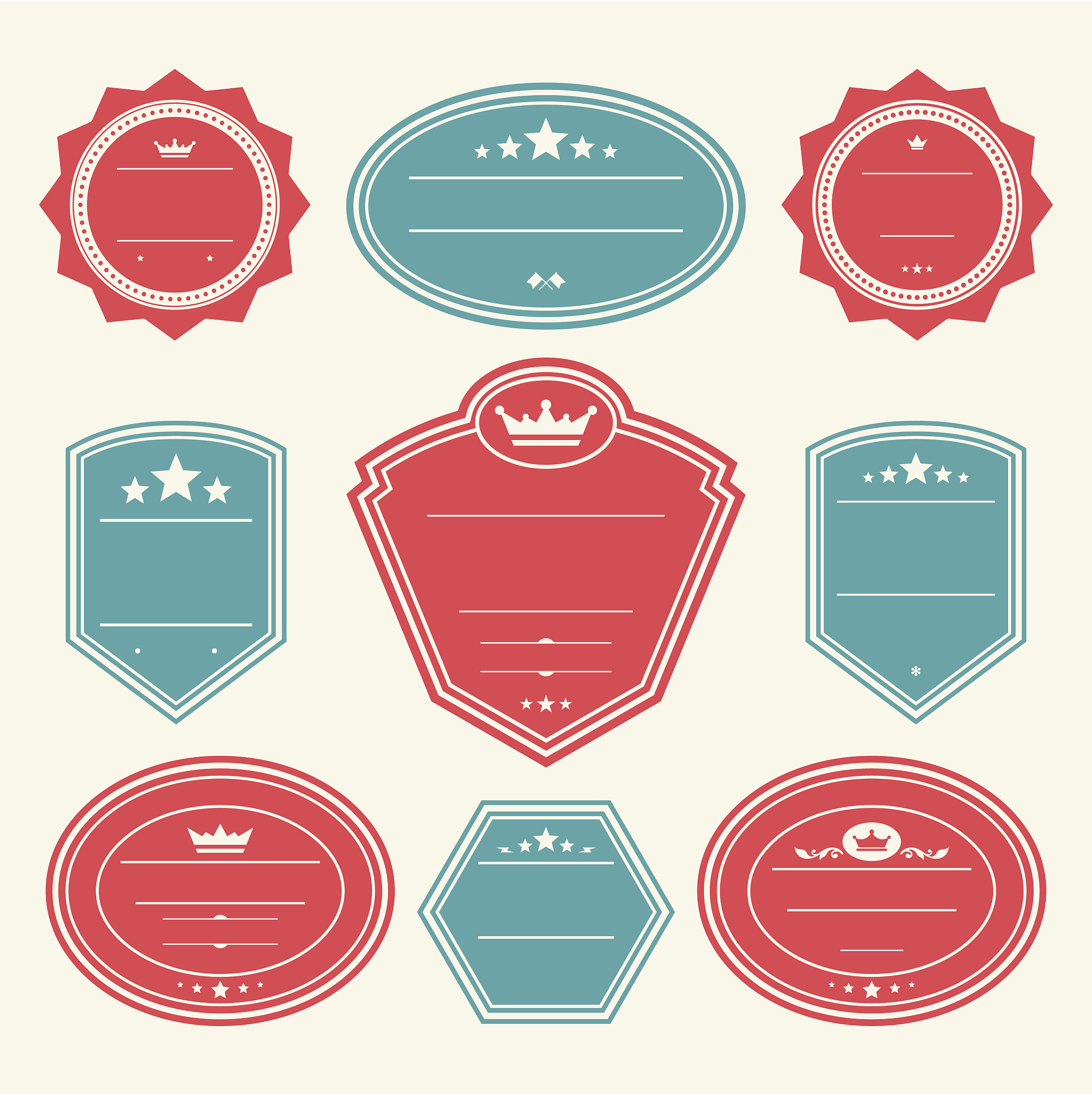 vintage labels set