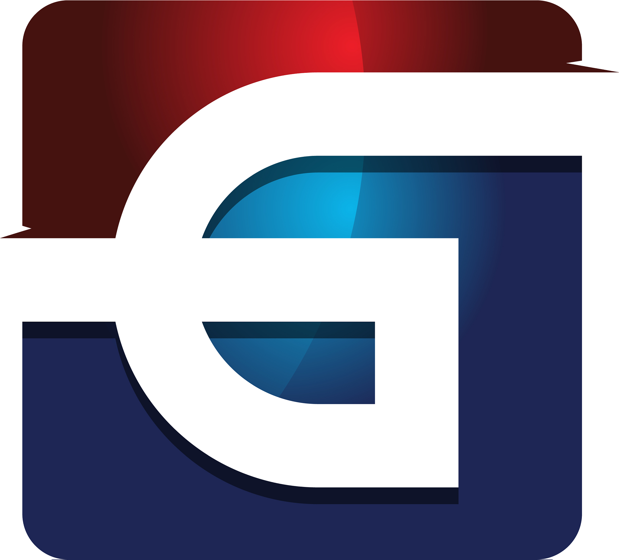 g 3d colorful square letter logo icon design