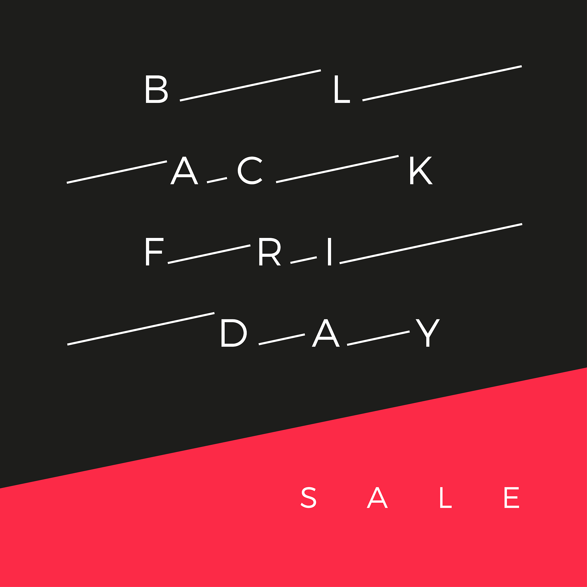 black friday minimalistic sale banner template for web site or p