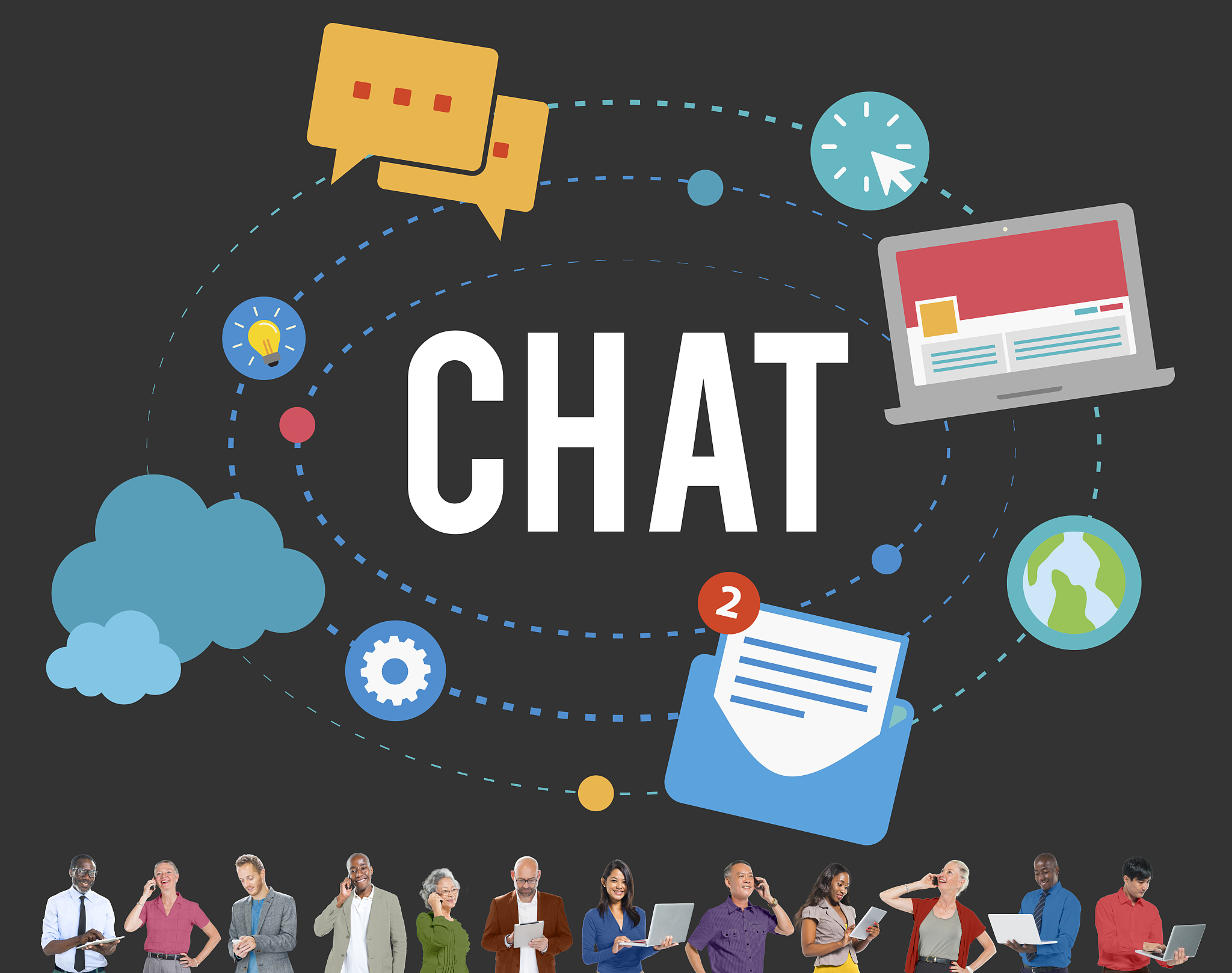 chat chatting online messaging technology concept