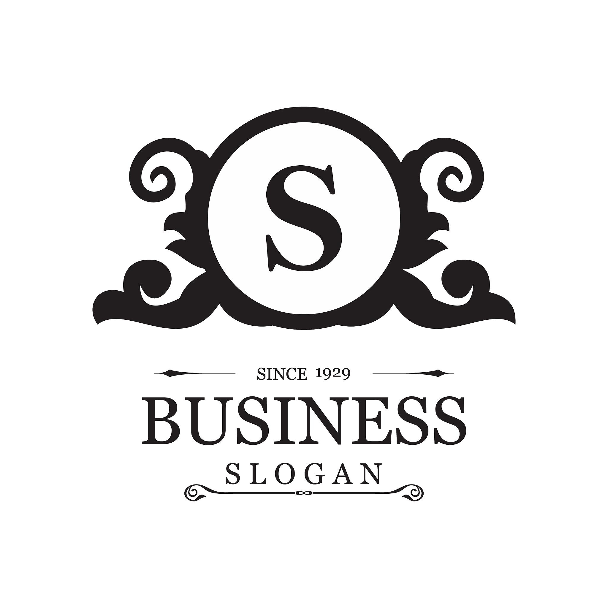 alphabetic logo design with elegent design and