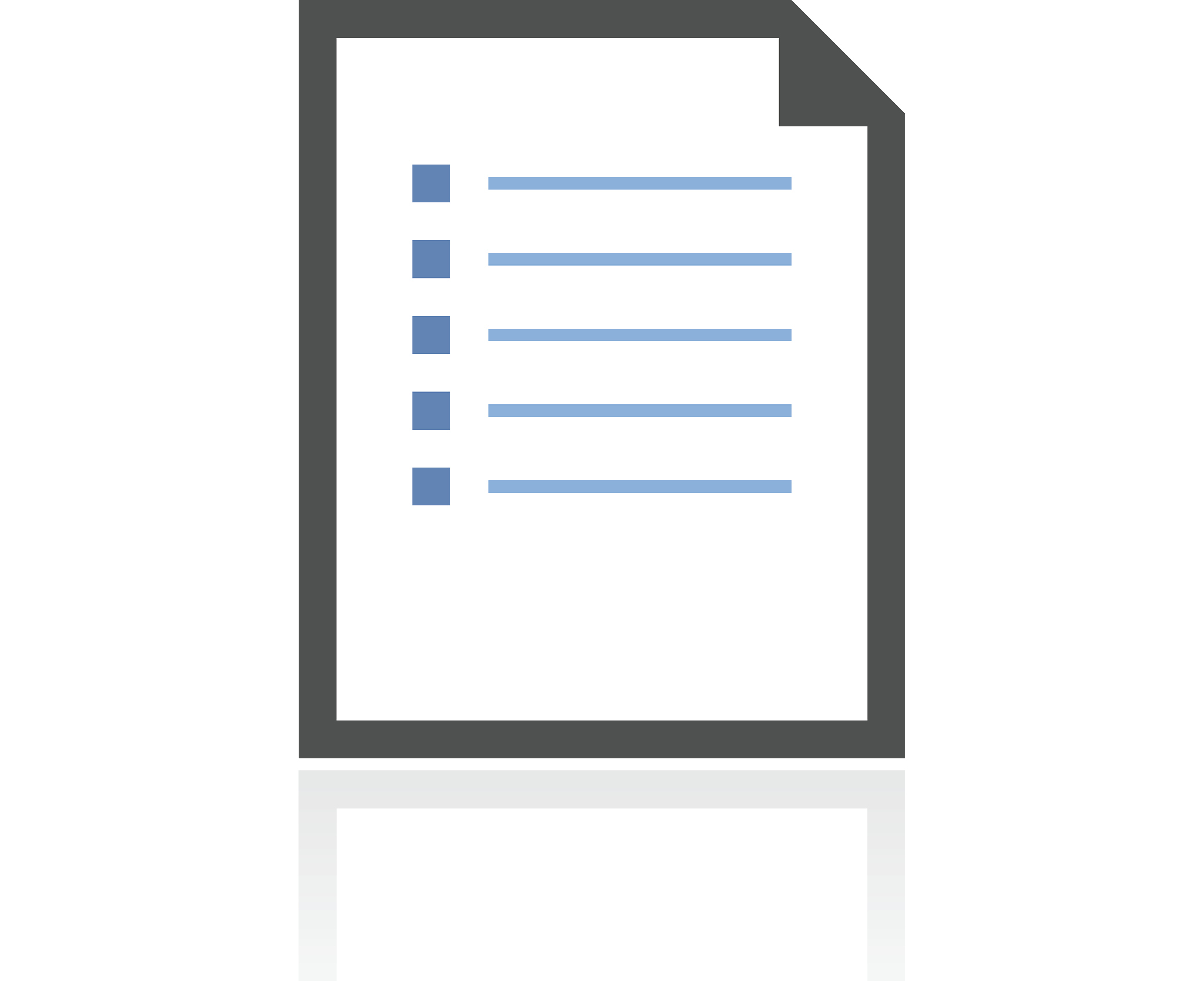 document icon on a white background.