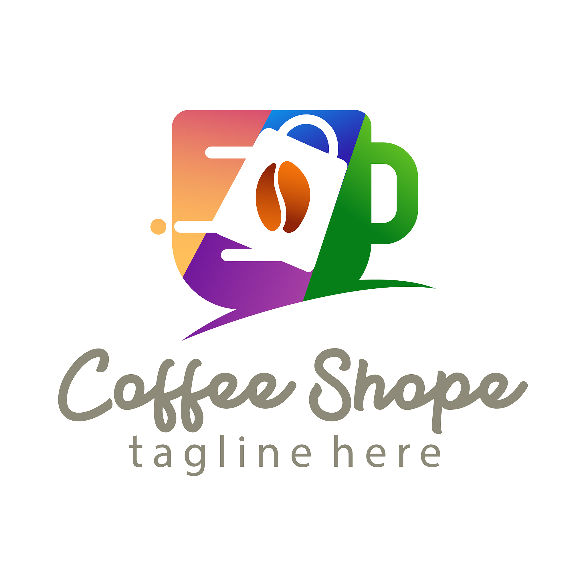 coffee shop logo and icon design