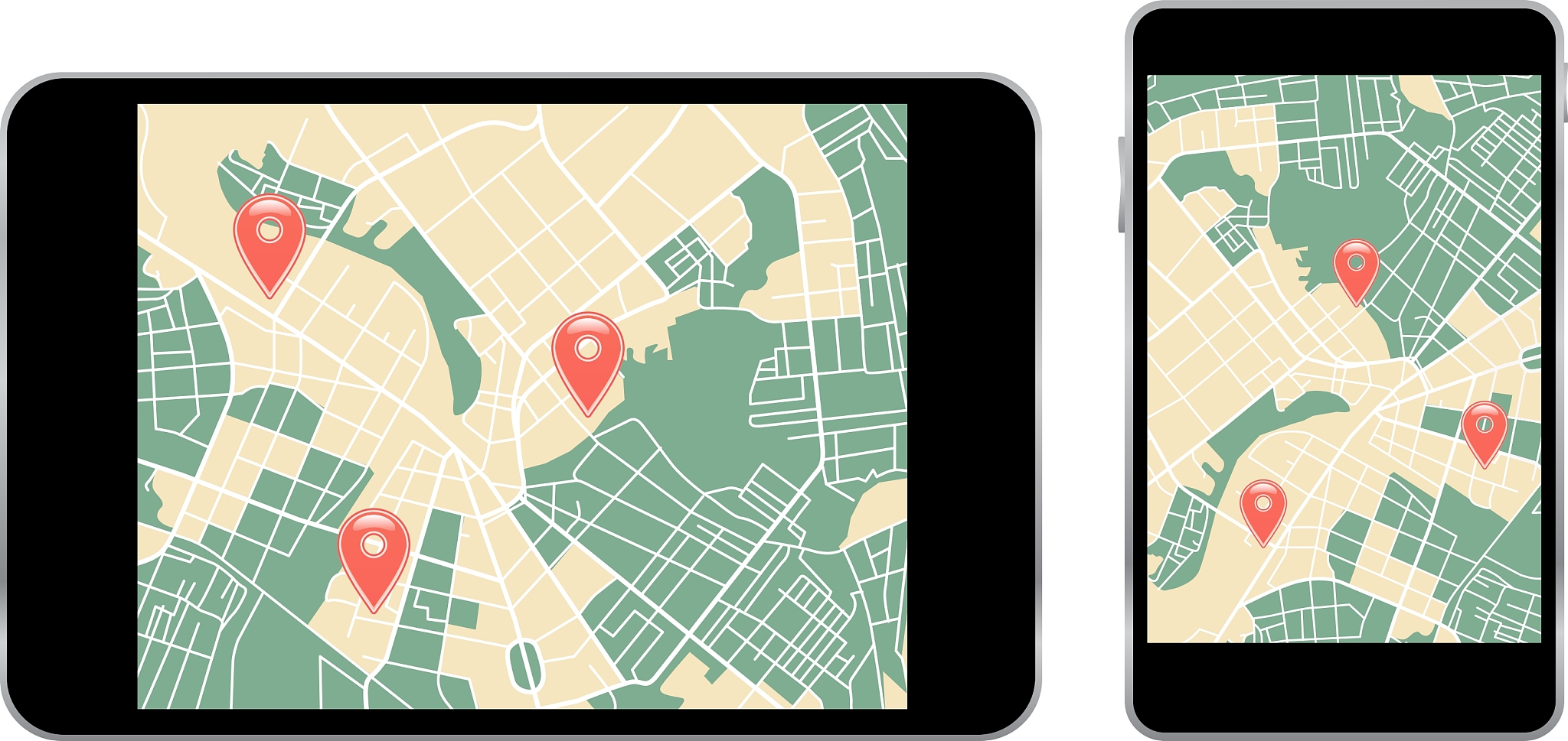 map on smartphone