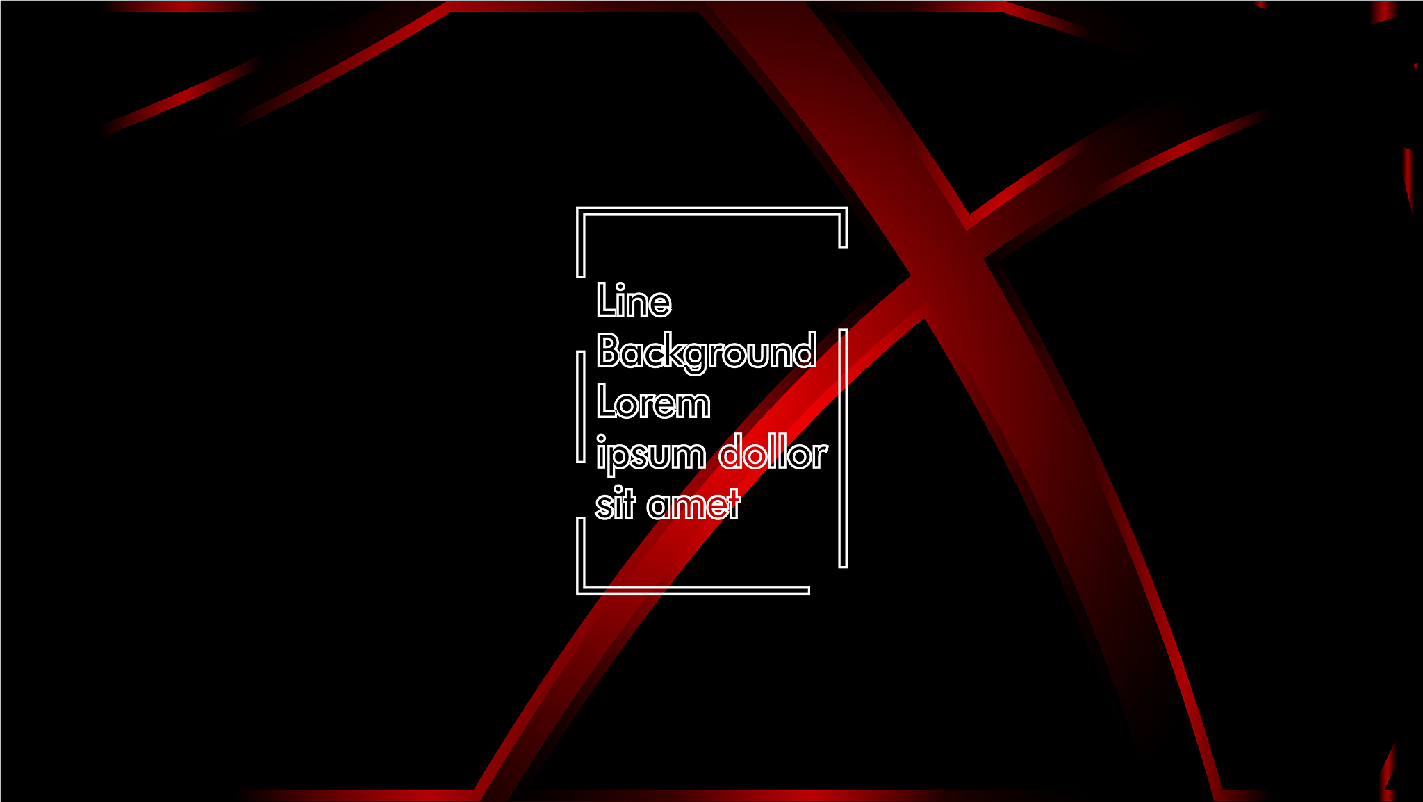 red ribbon wave on a black background layout