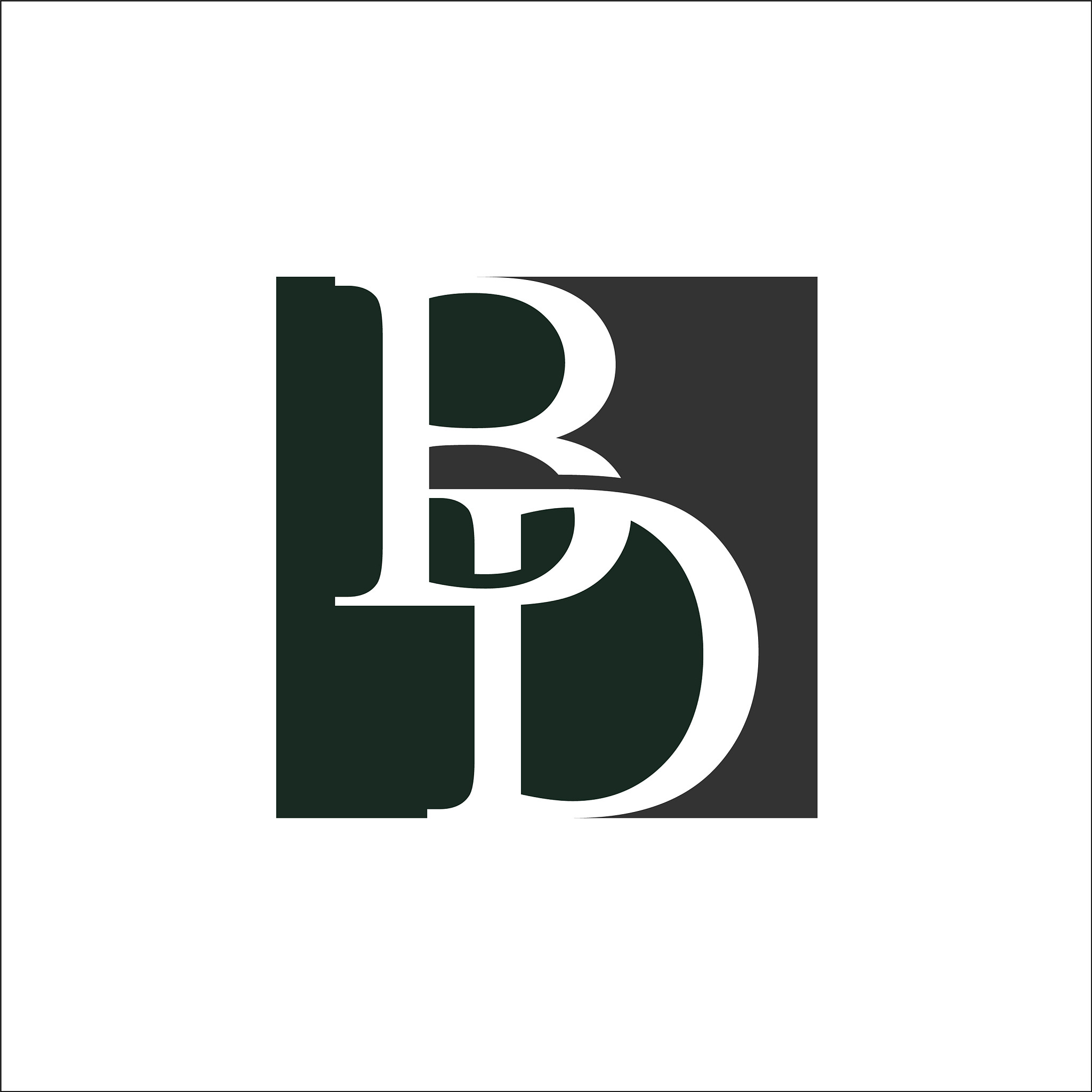 initials letter bd logo