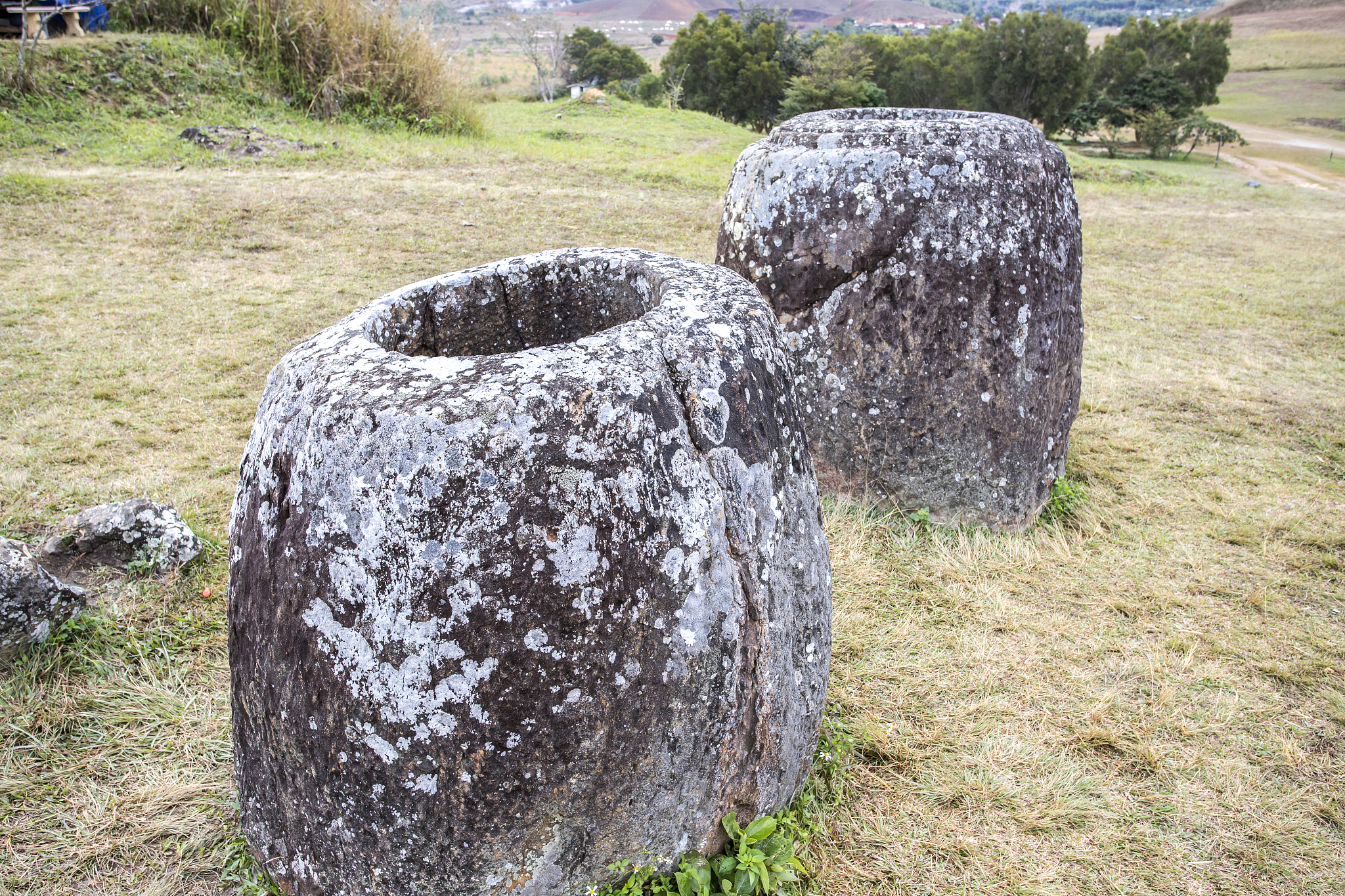 plain of jars laos on xieng khouang plateau, near phonsavan