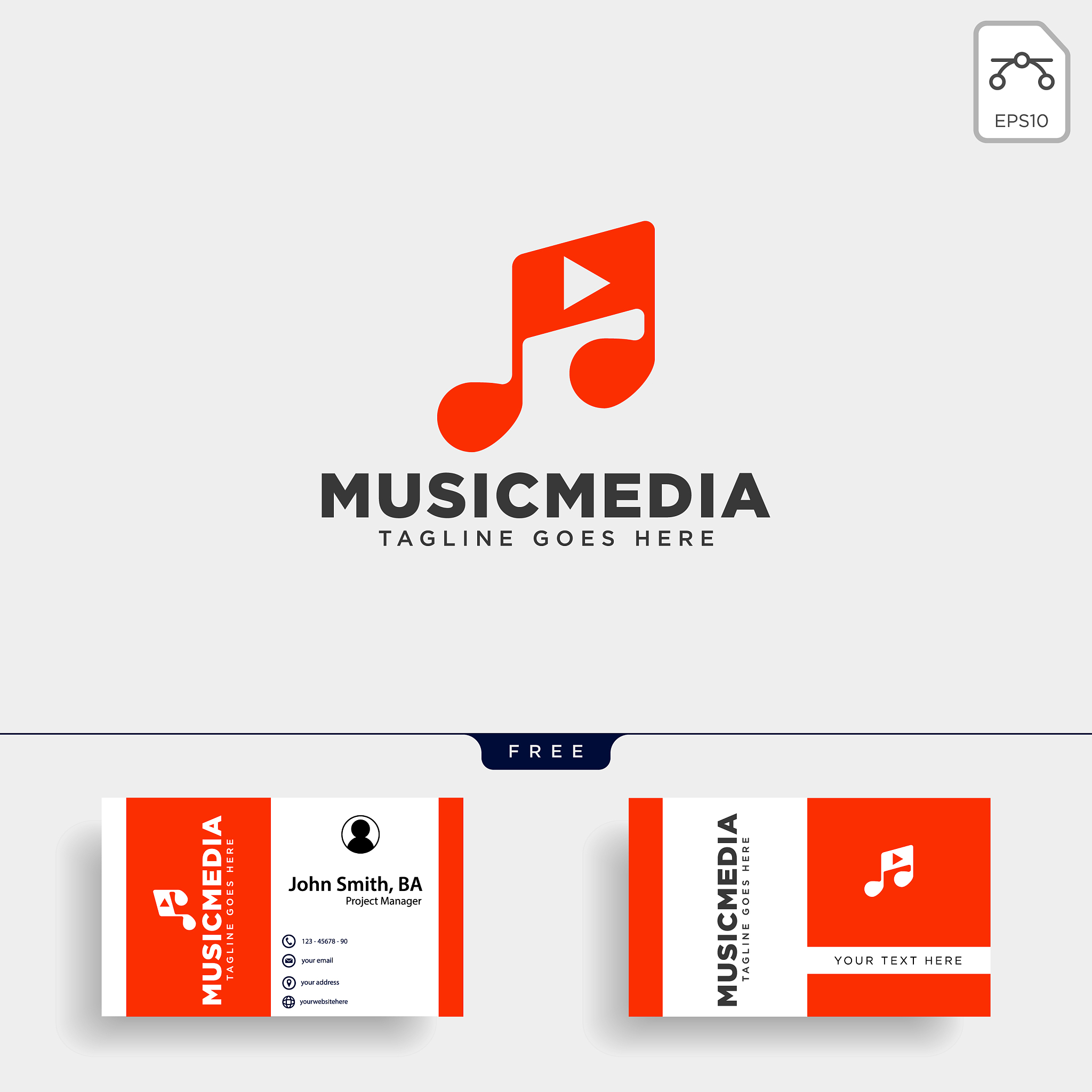 music clip cinema media entertainment simple logo