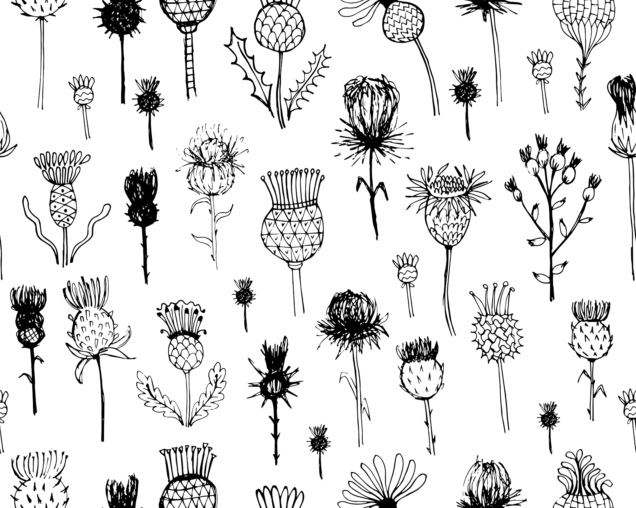 agrimony plants seamless pattern sketch for your