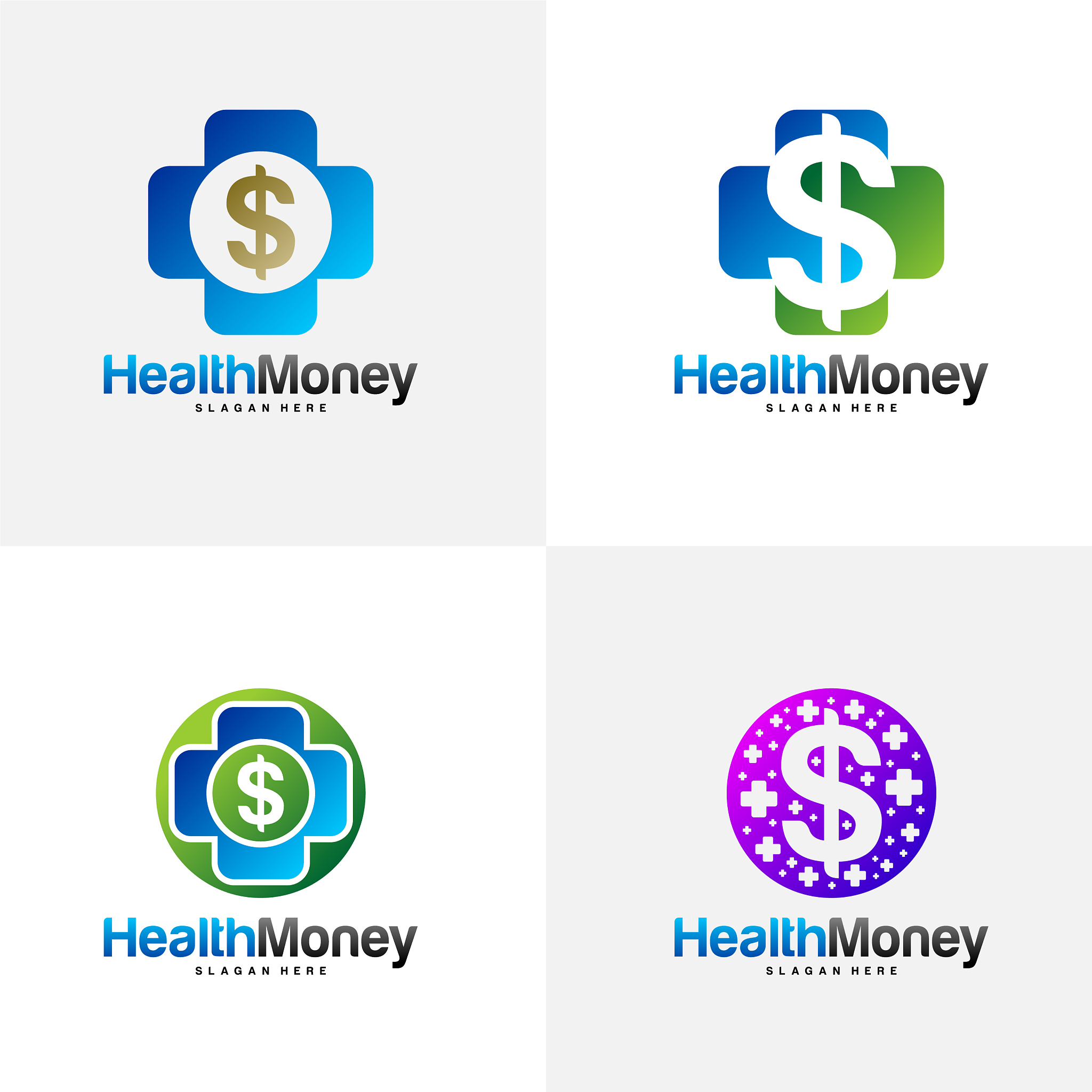 set health money logo design concept money