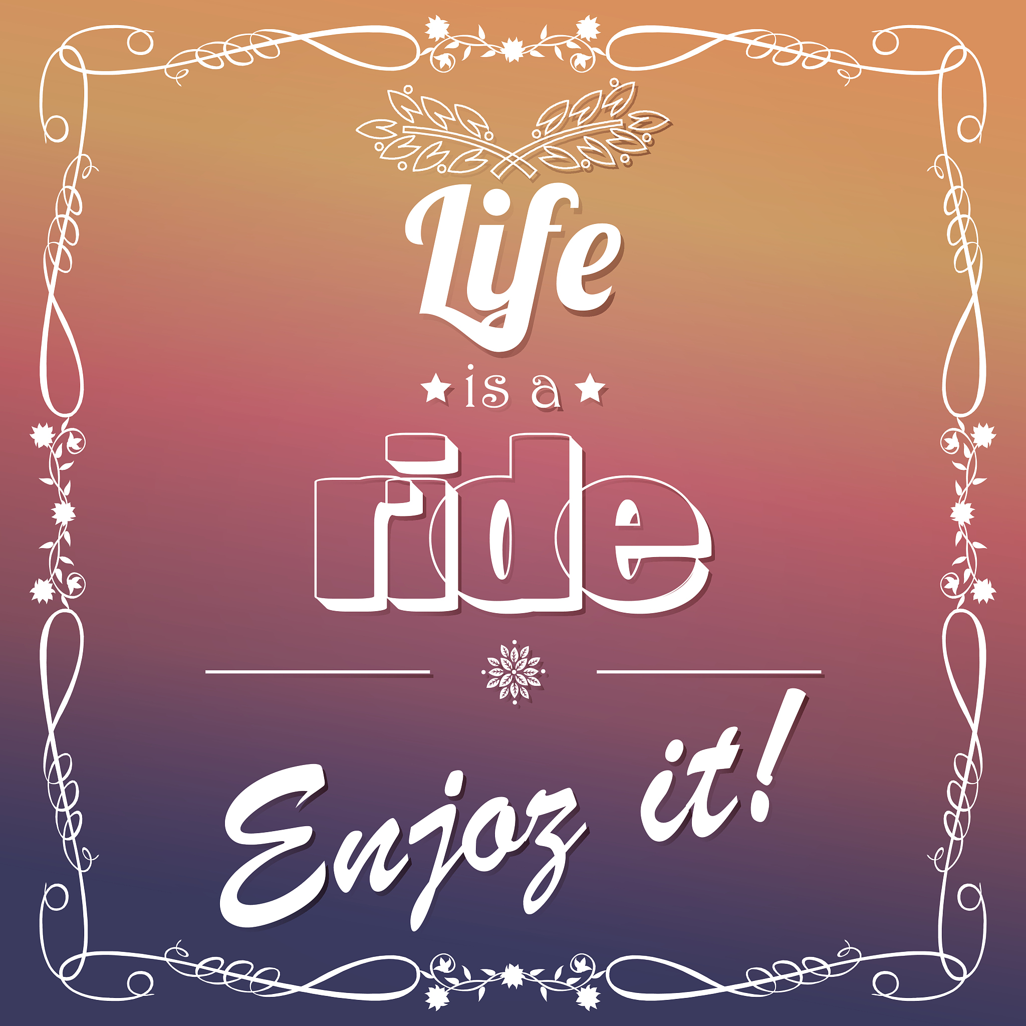 quote, inspirational poster, typographical design, vector illust