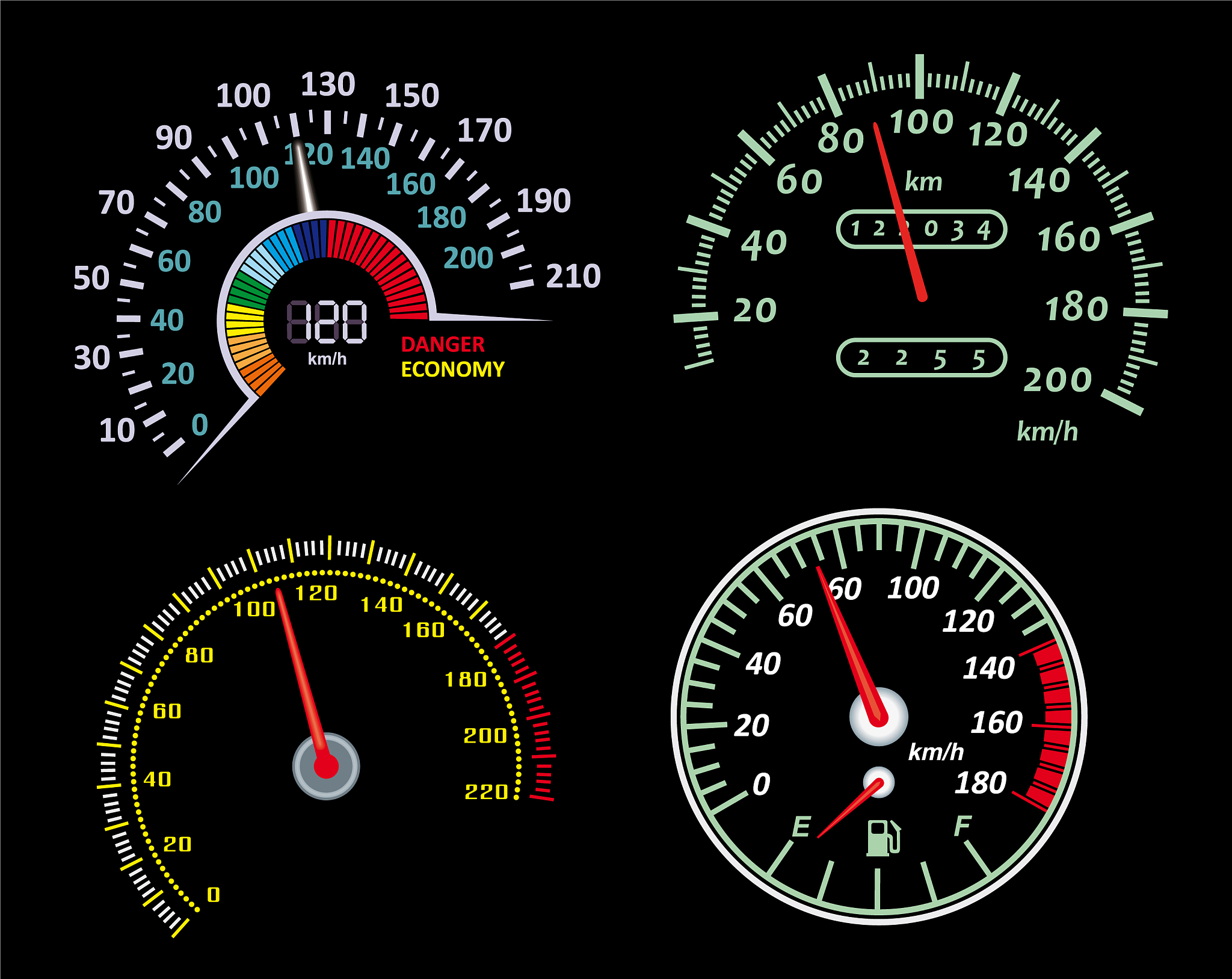 speedometers set