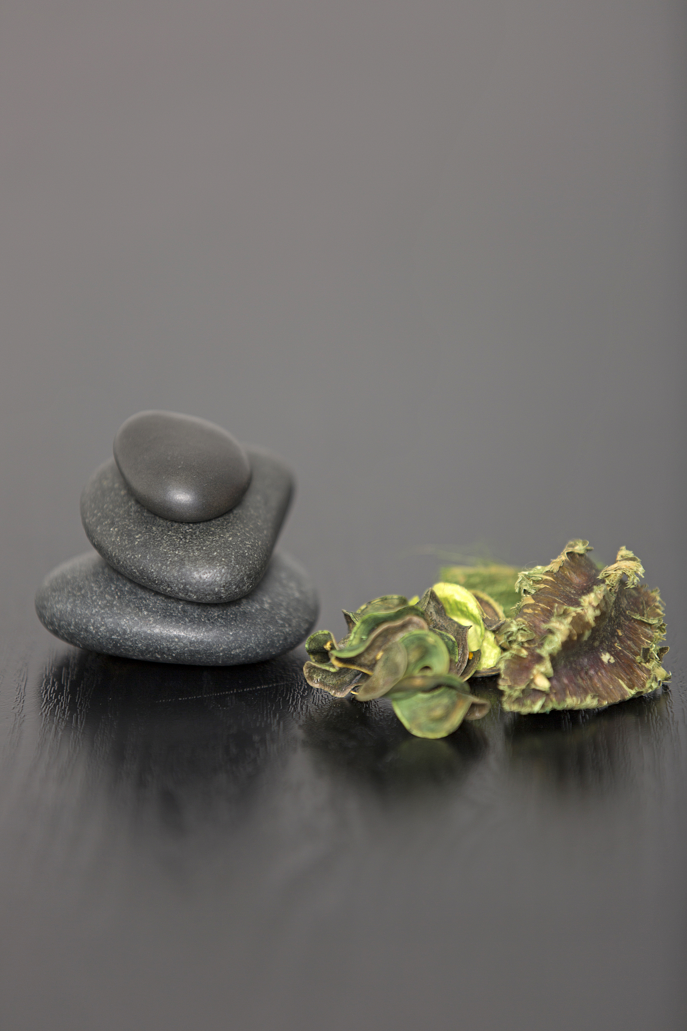 pile of spa hot rocks