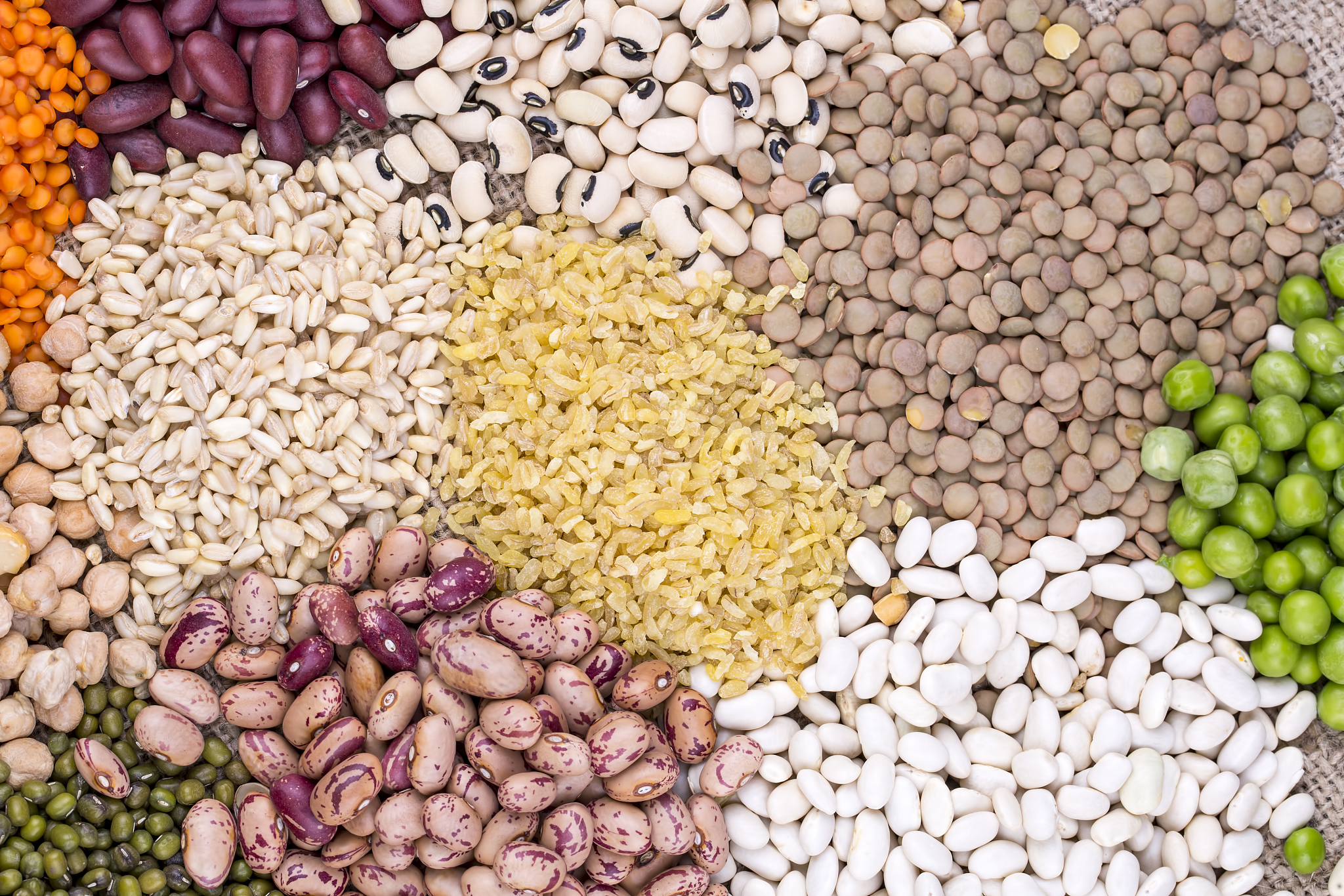 dried foods; mixed legumes. isoleted on the white background