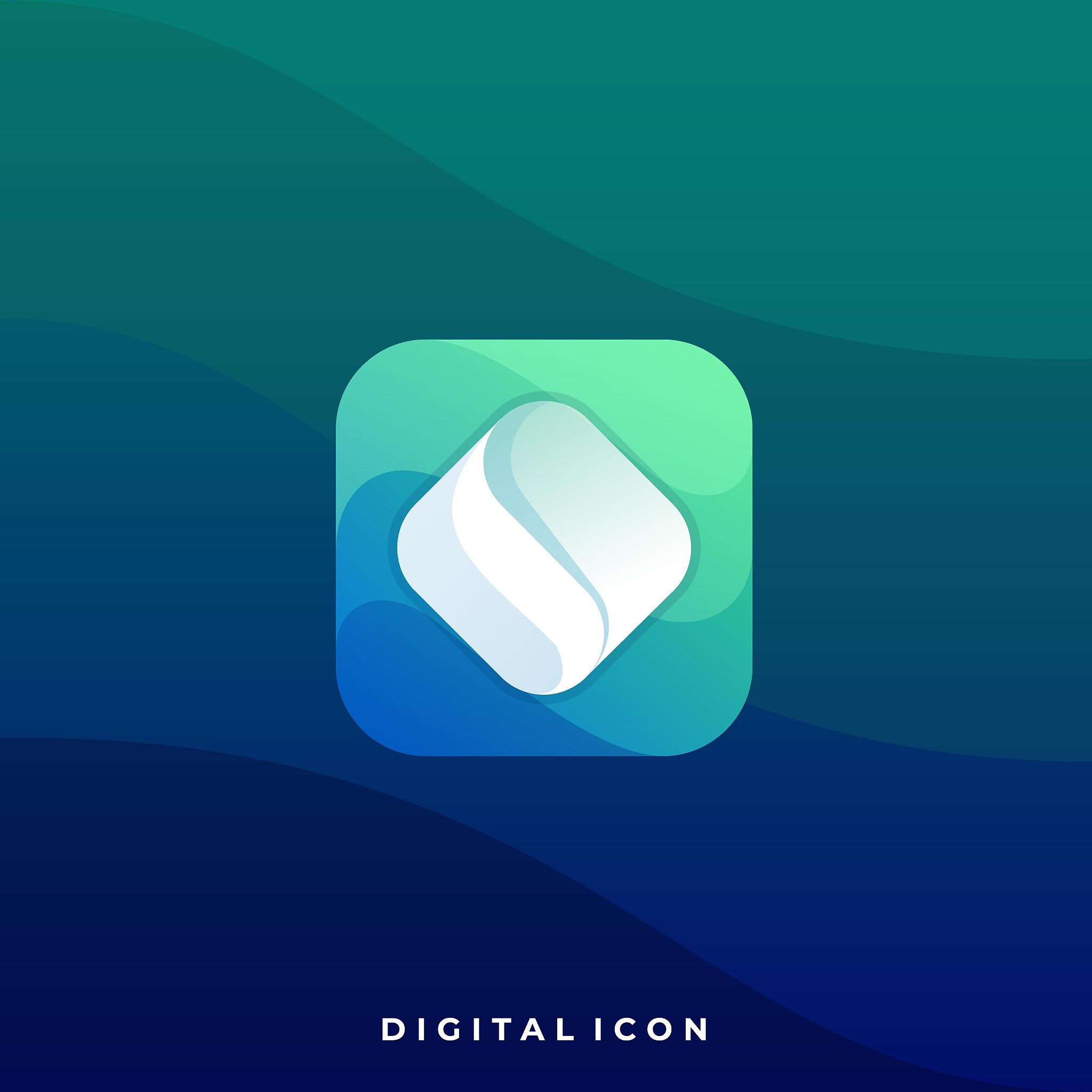 digital media icon box illustration vector design template
