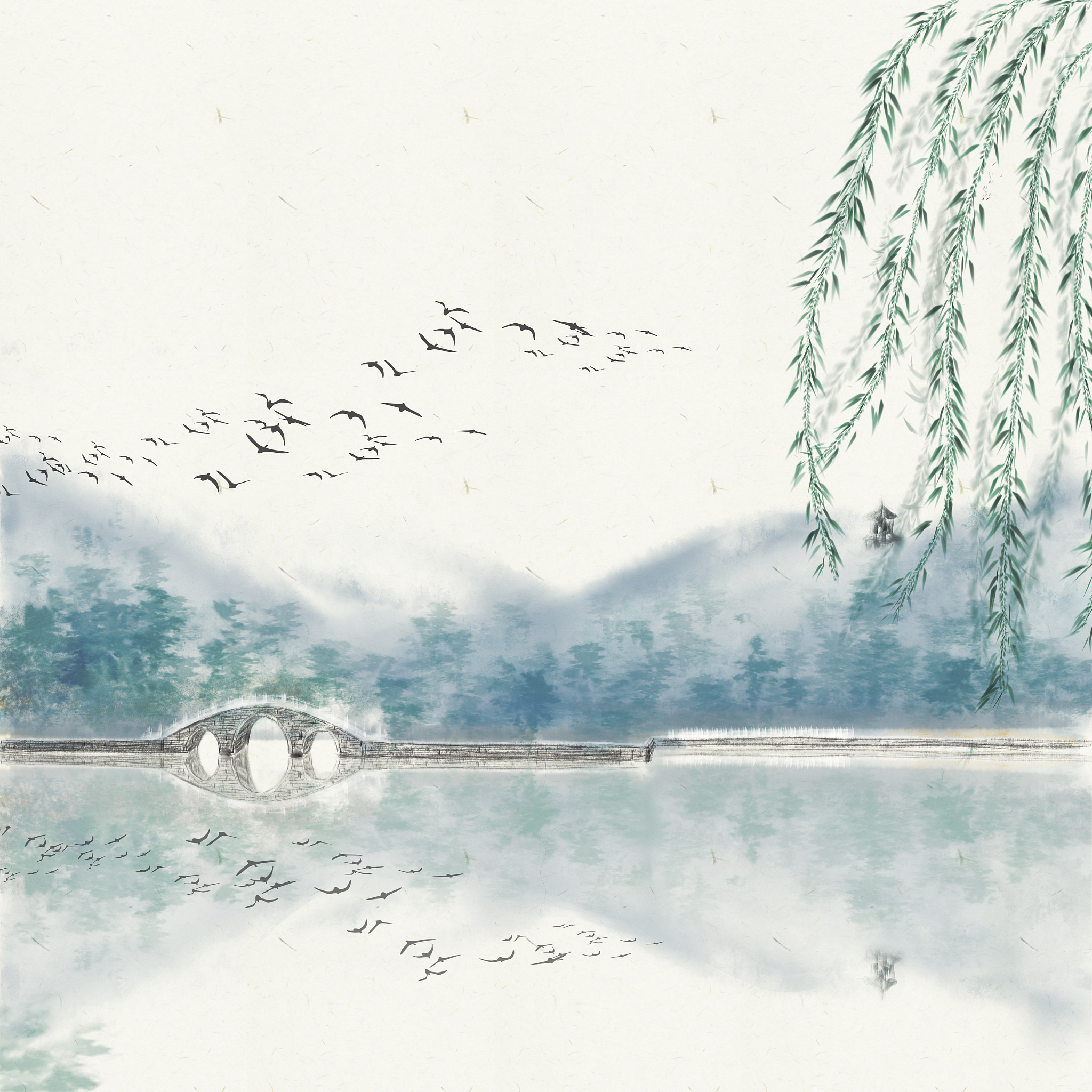 江南春雨诗 · 欧阳修风格