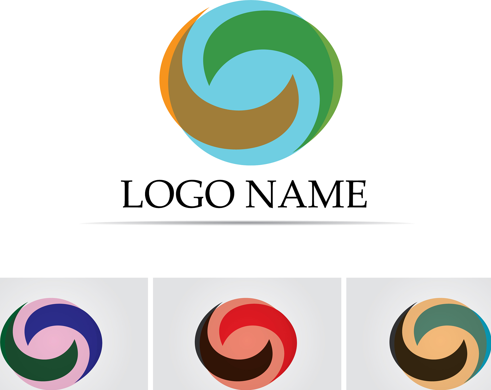letter c logo template design