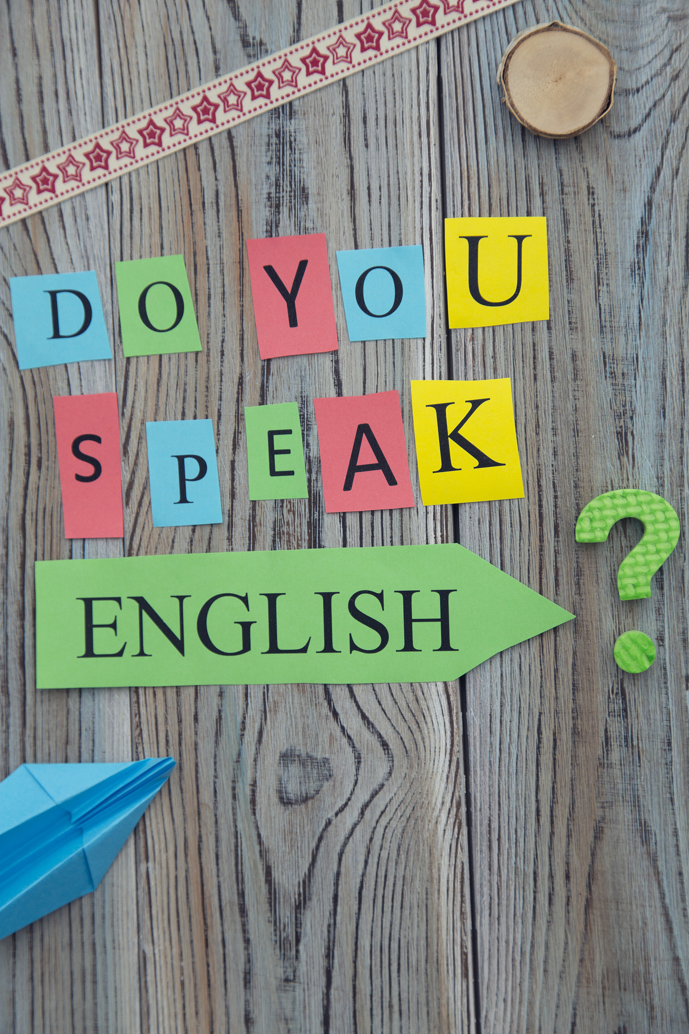 do you speak english inscription