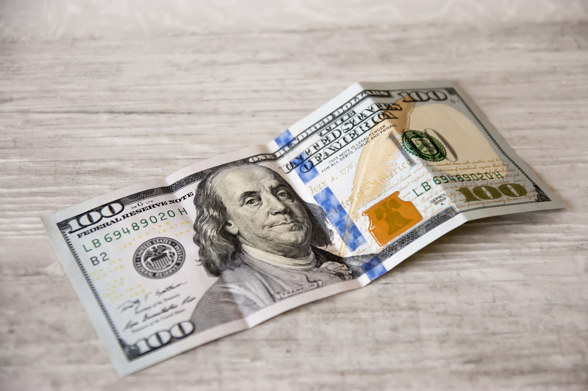 one bill money on the floor