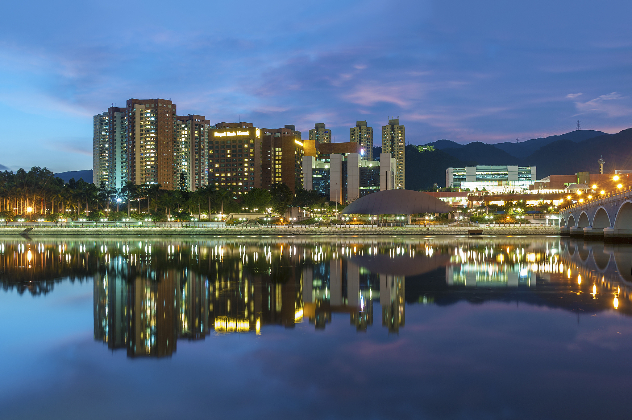 skyline of residential district of hong kong city