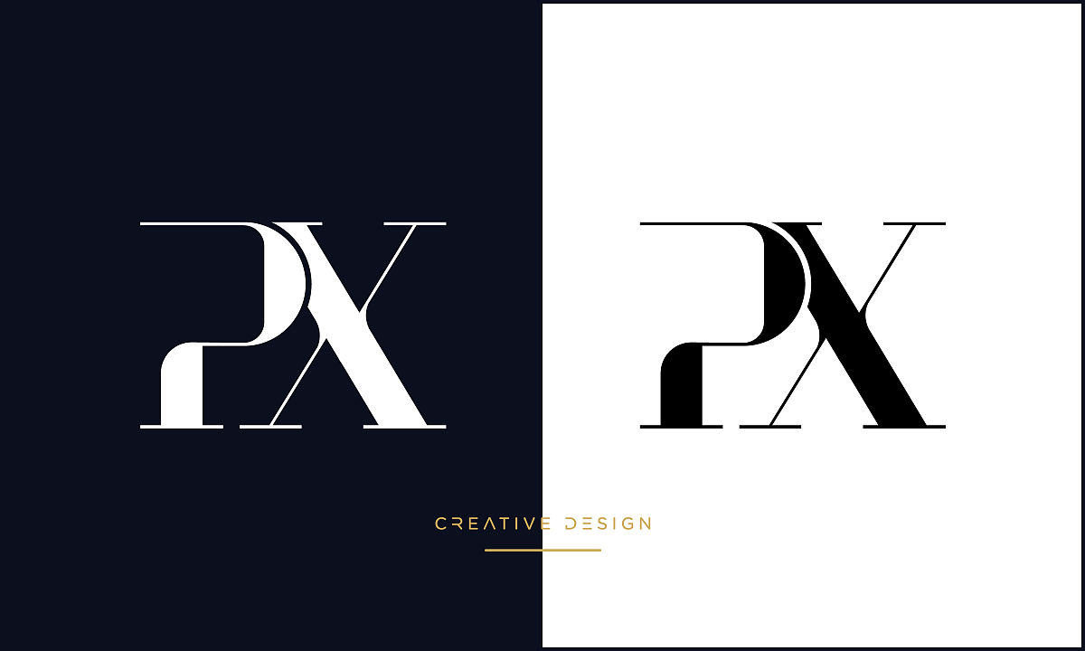 px, xp字母抽象图标标志矢量字母组合