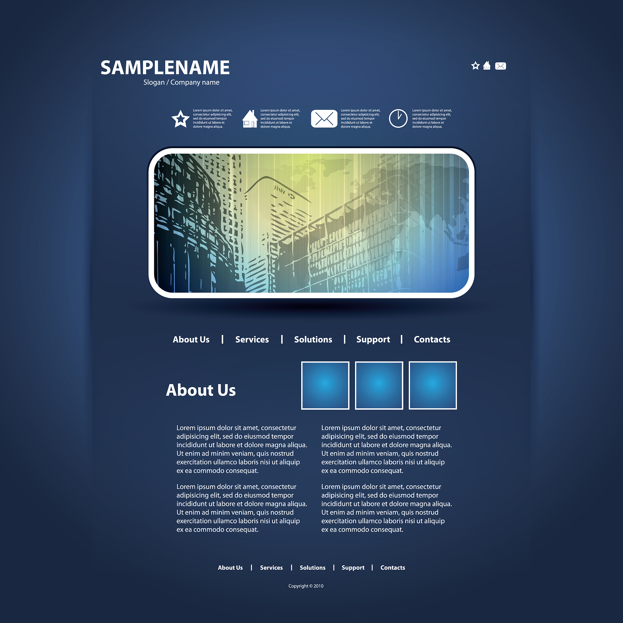 one page business website template