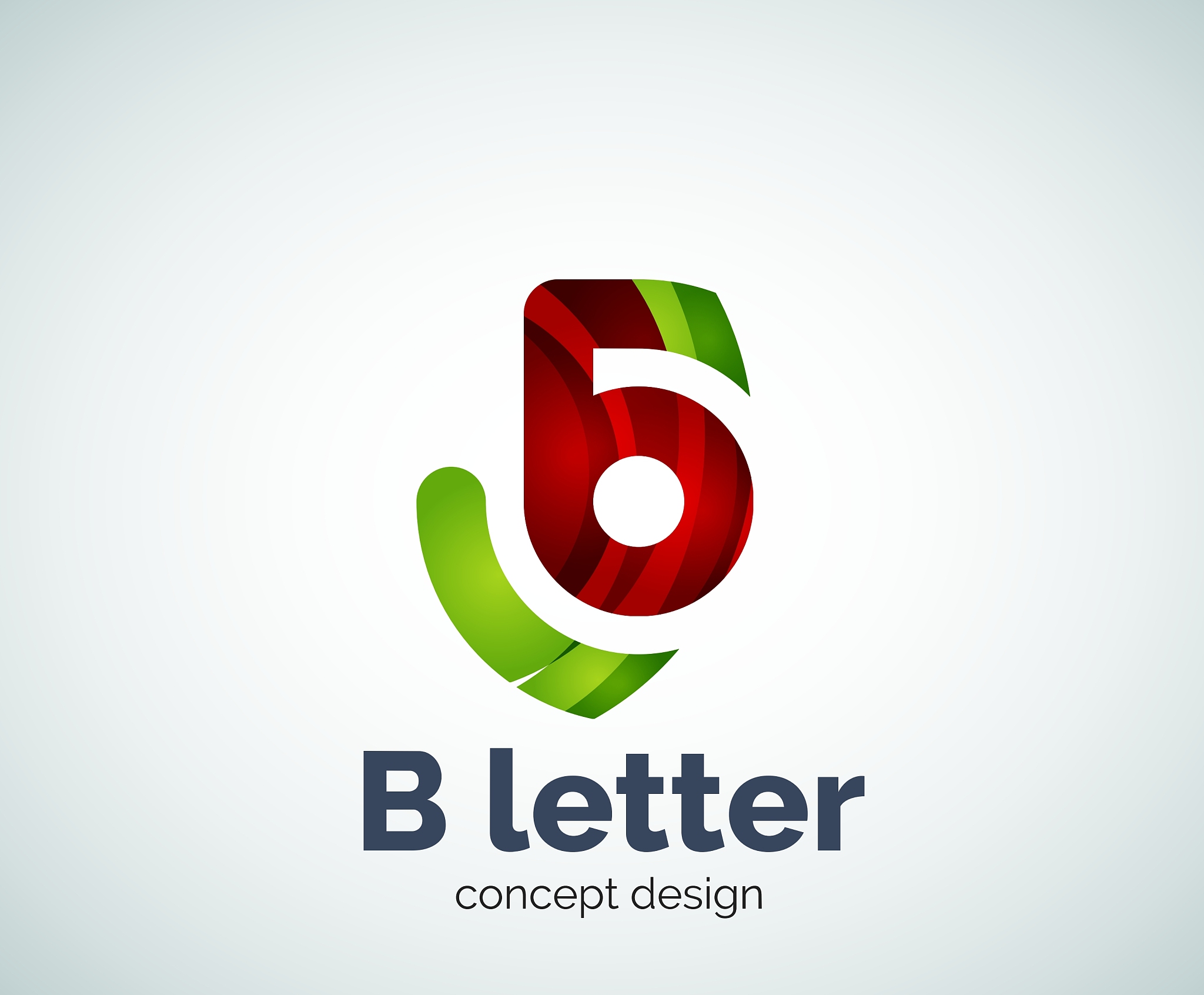b letter concept logo template