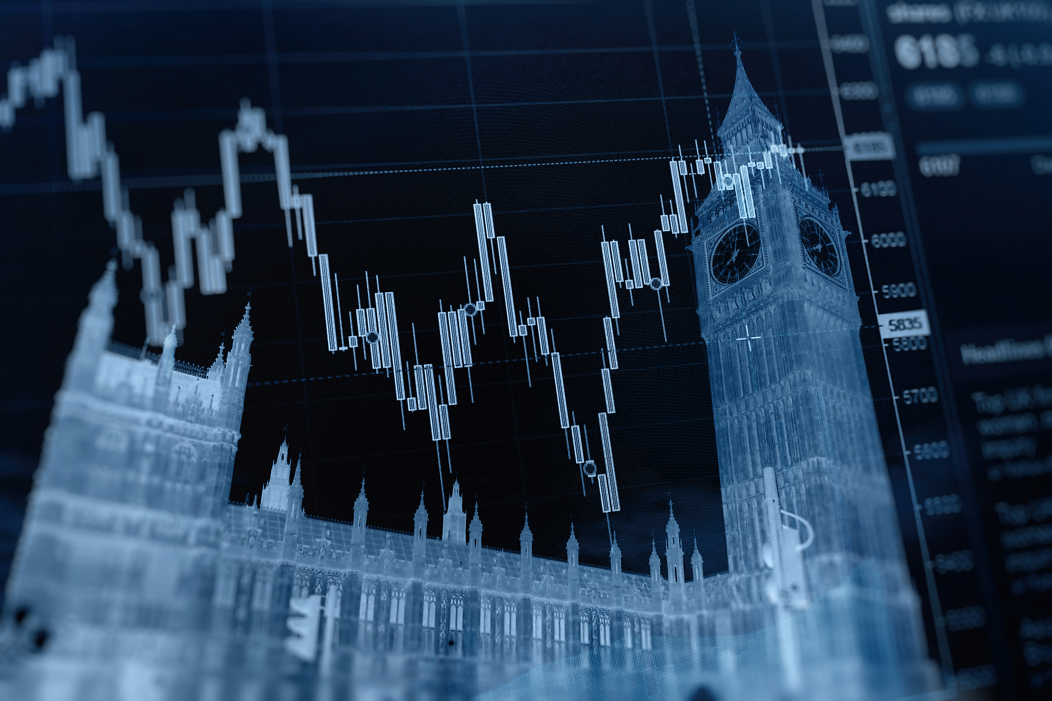 stock market chart investment finance crisis concept
