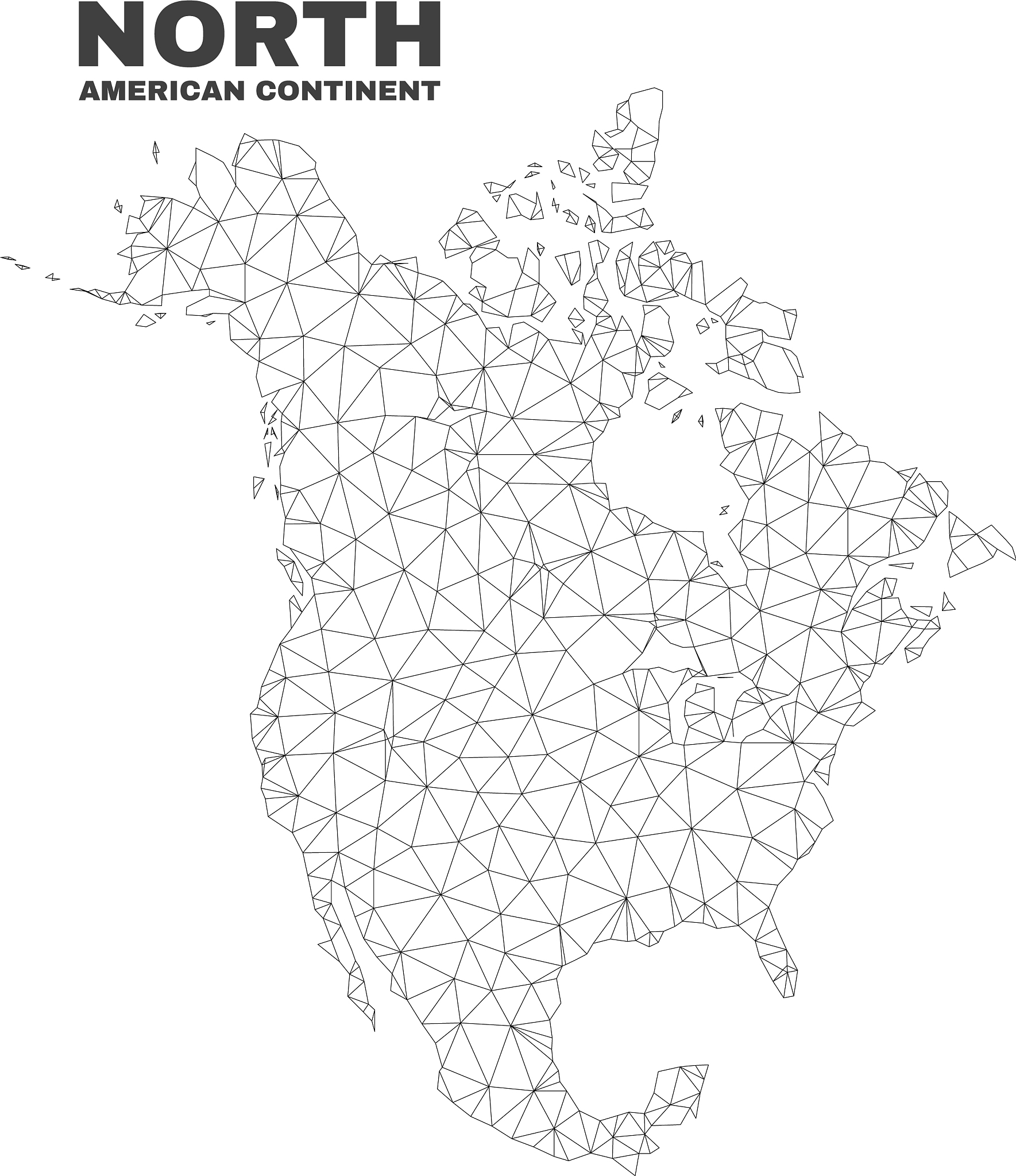 polygonal mesh north america v2 map