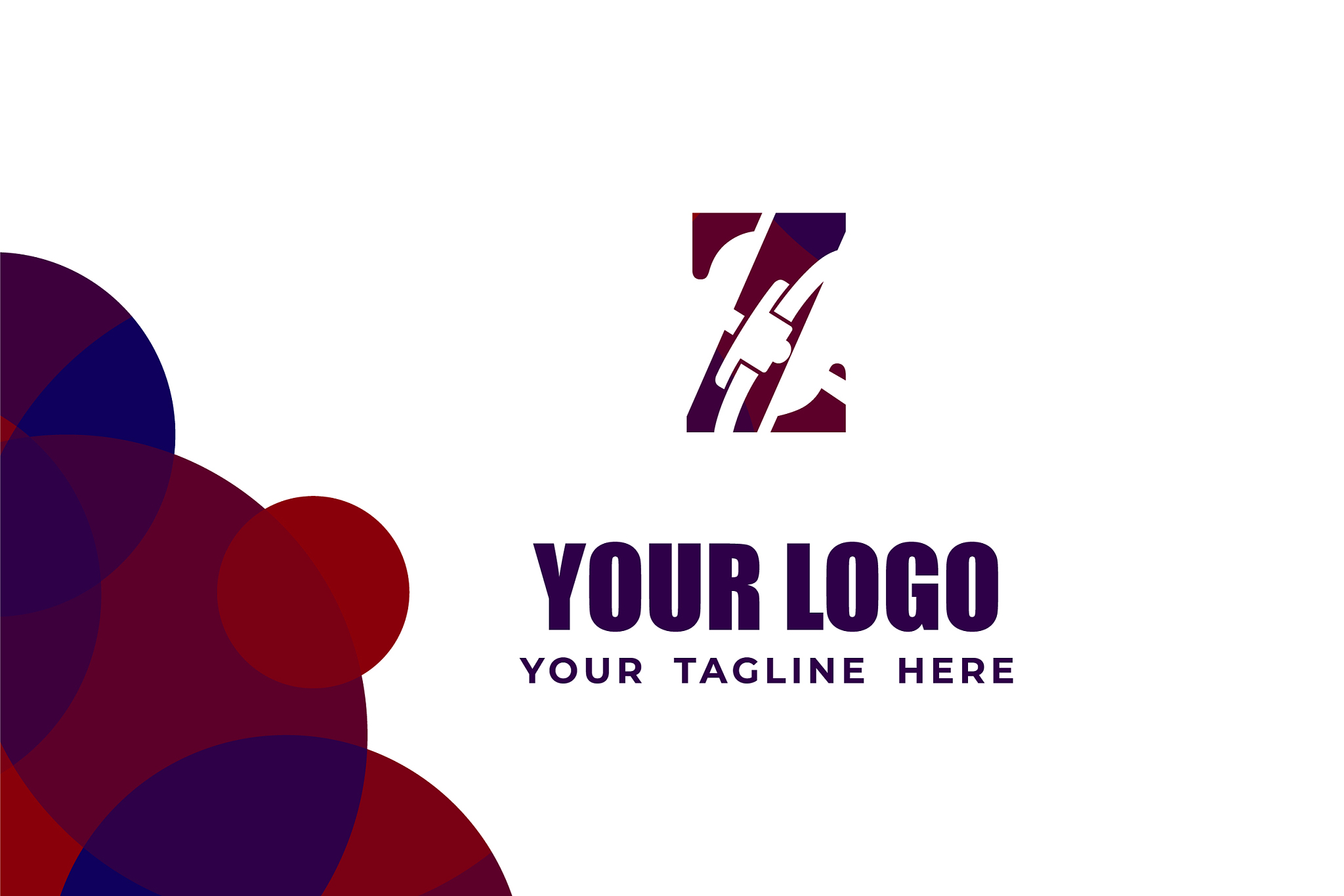 colorful monogram alphabet logo template
