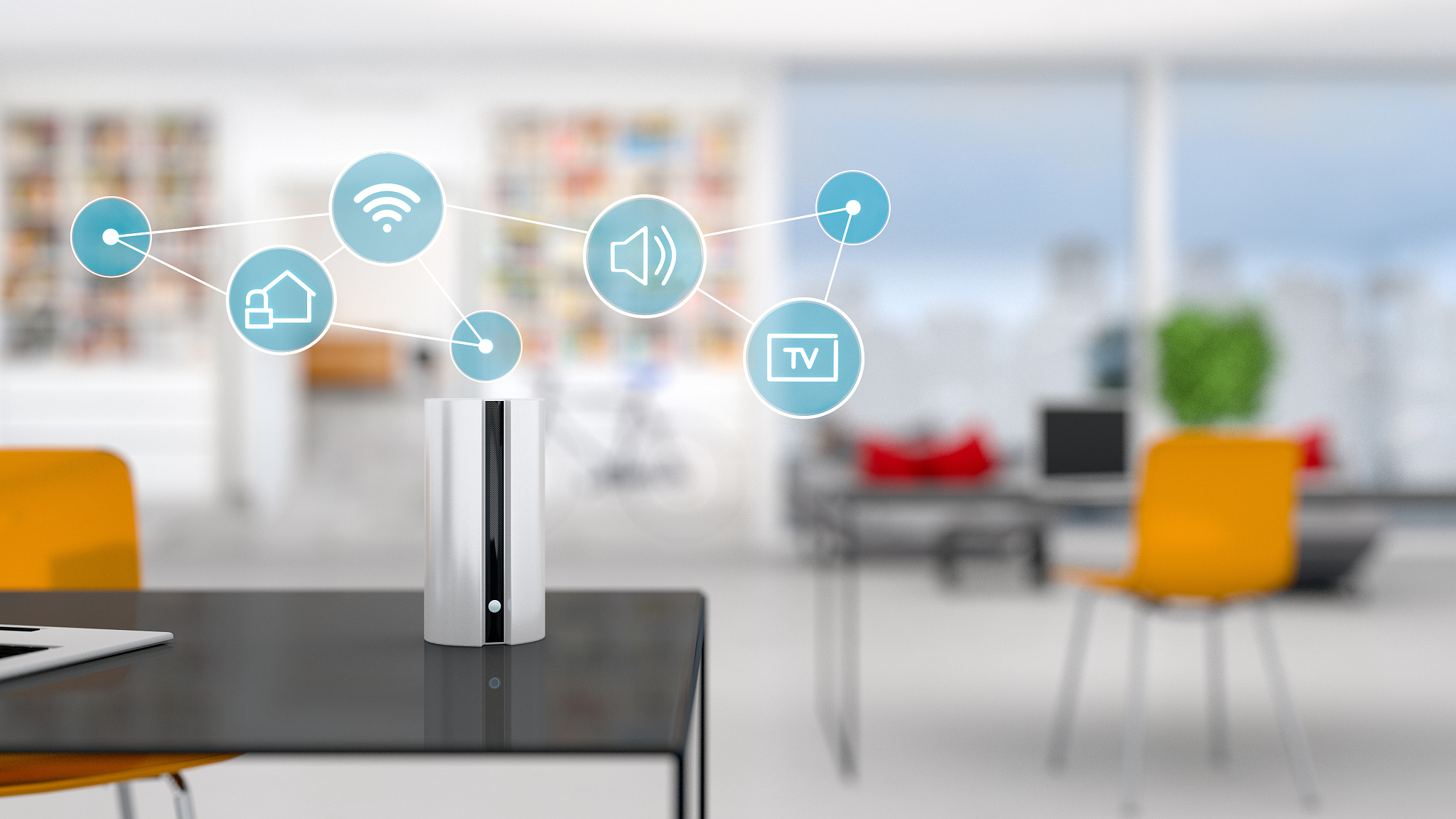 smart speaker in the modern office