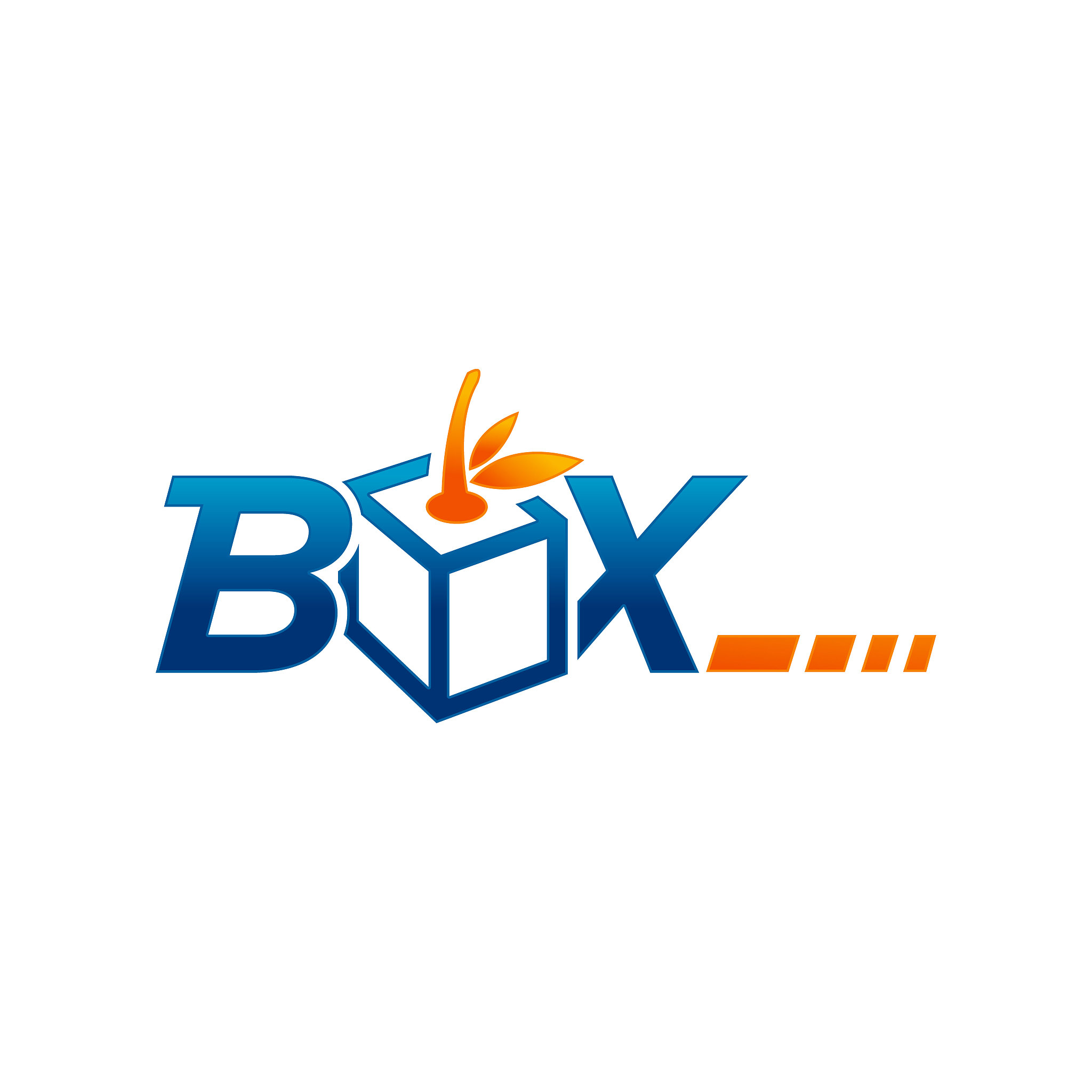 box word sign with simple image of a box.