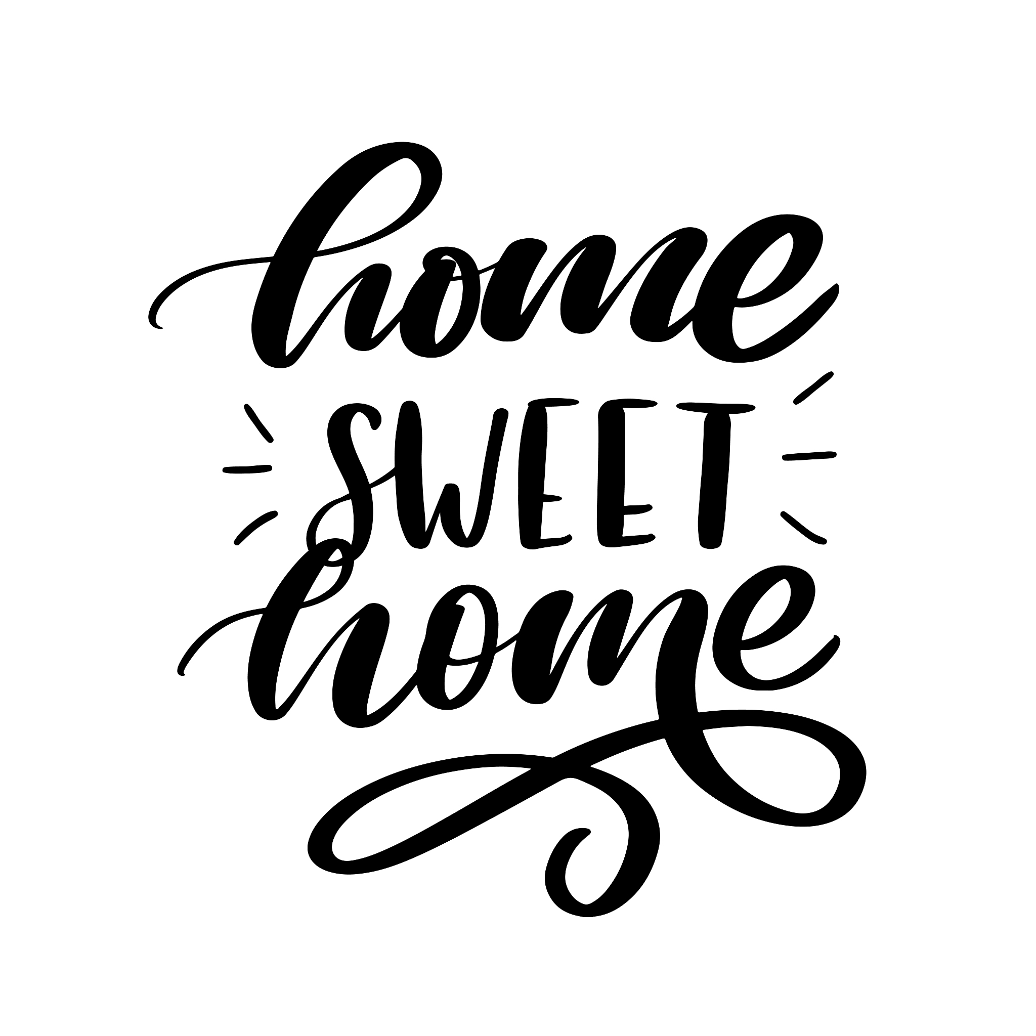 'home sweet home' hand lettering, quarantine pandemic letter tex